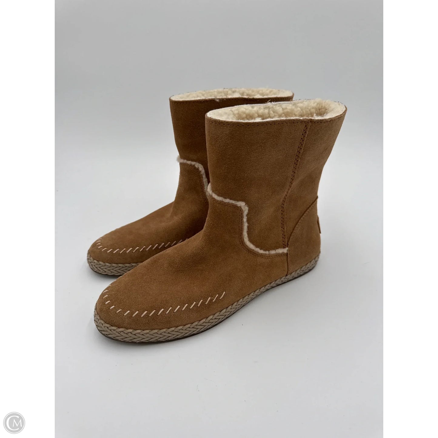 Boots Ankle Flats By Ugg In Tan, Size: 10