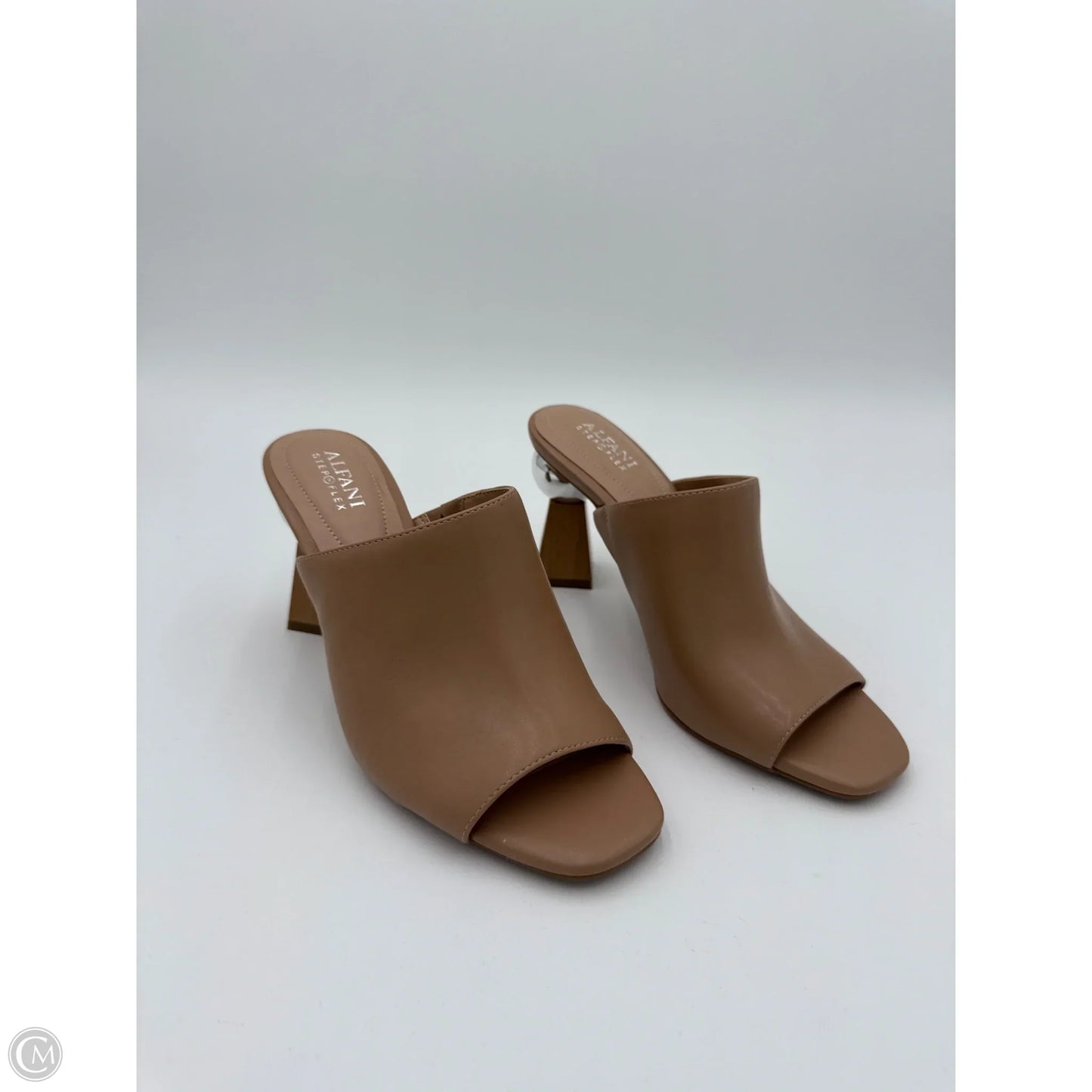 Sandals Heels Block By Alfani In Tan, Size: 9.5
