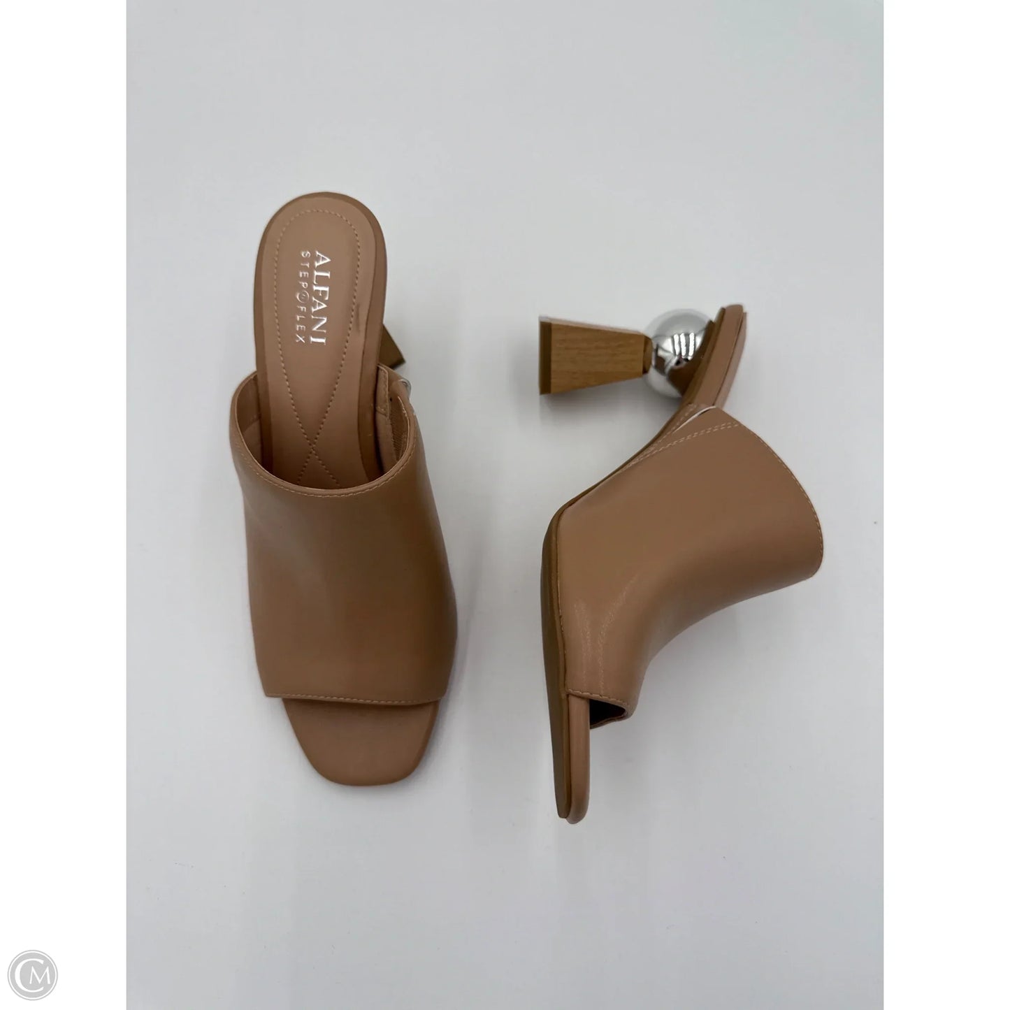 Sandals Heels Block By Alfani In Tan, Size: 9.5