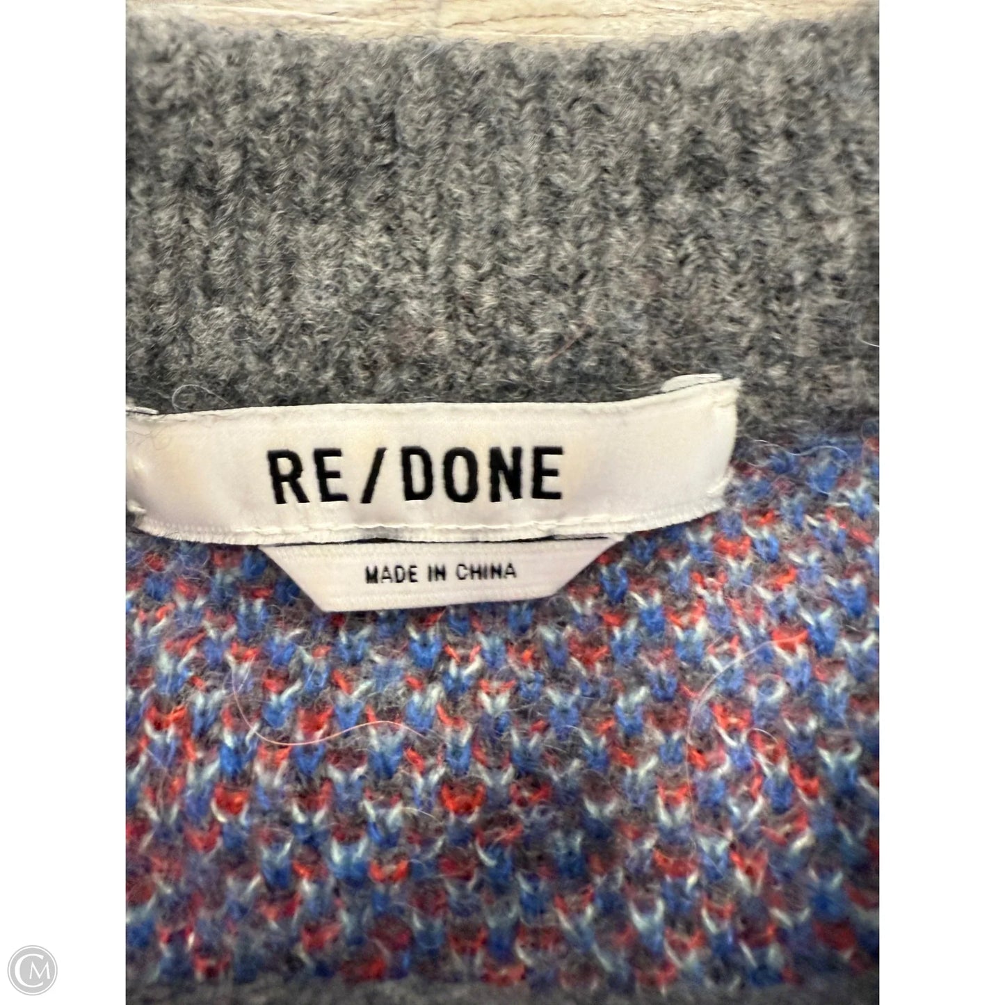 Sweater Designer By Re/Done In Grey, Size: S