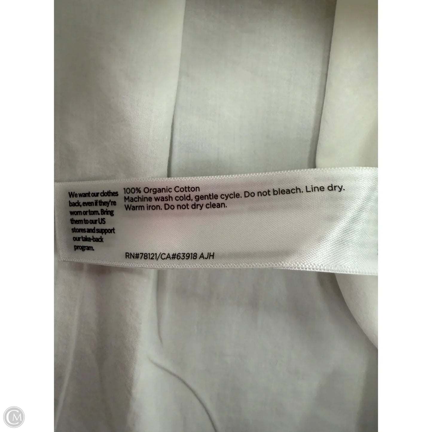 Top 3/4 Sleeve By Eileen Fisher In White, Size: Xs