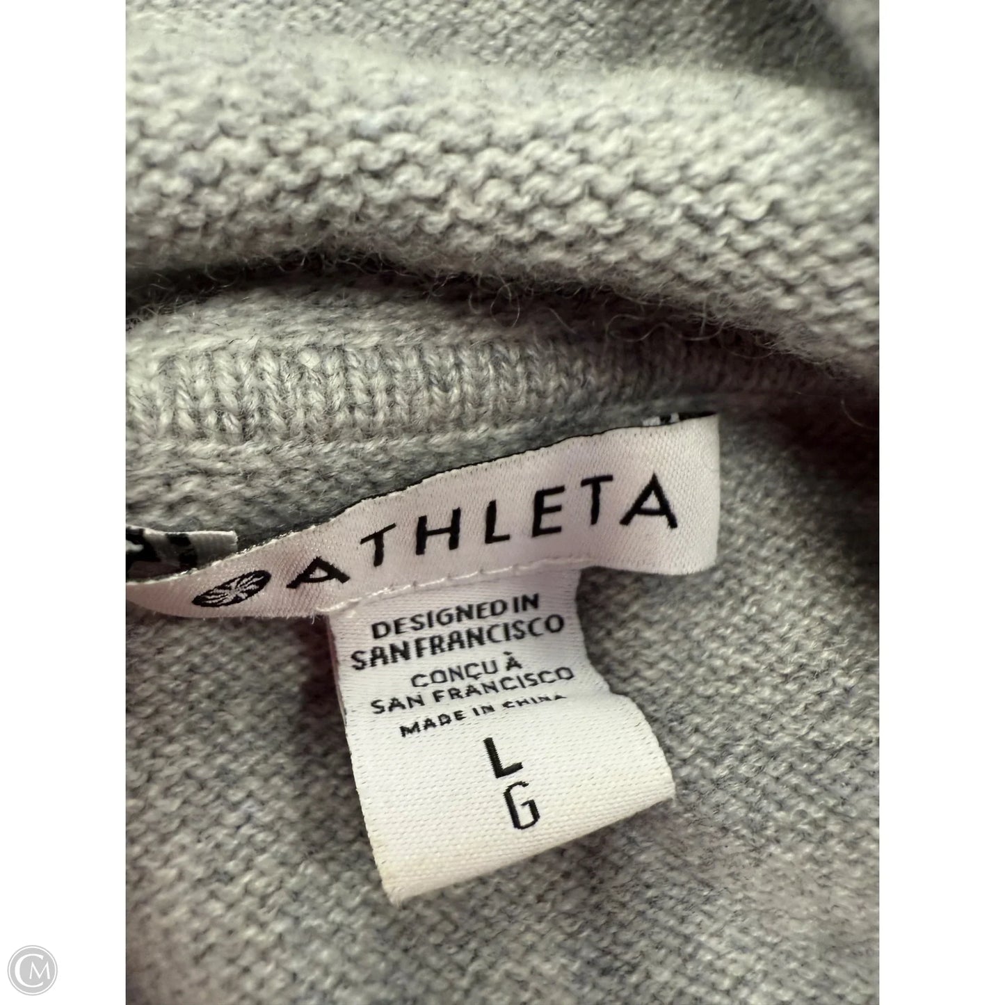 Athletic Sweatshirt Hoodie By Athleta In Grey, Size: M