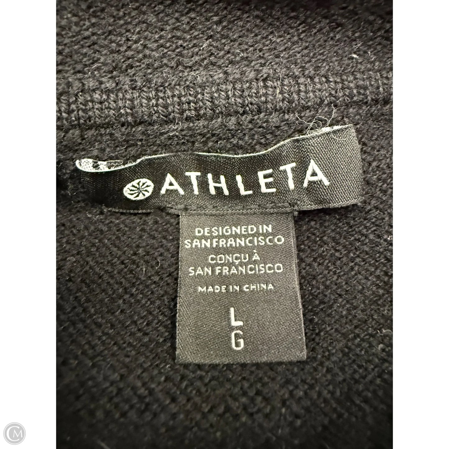 Athletic Sweatshirt Hoodie By Athleta In Black, Size: M