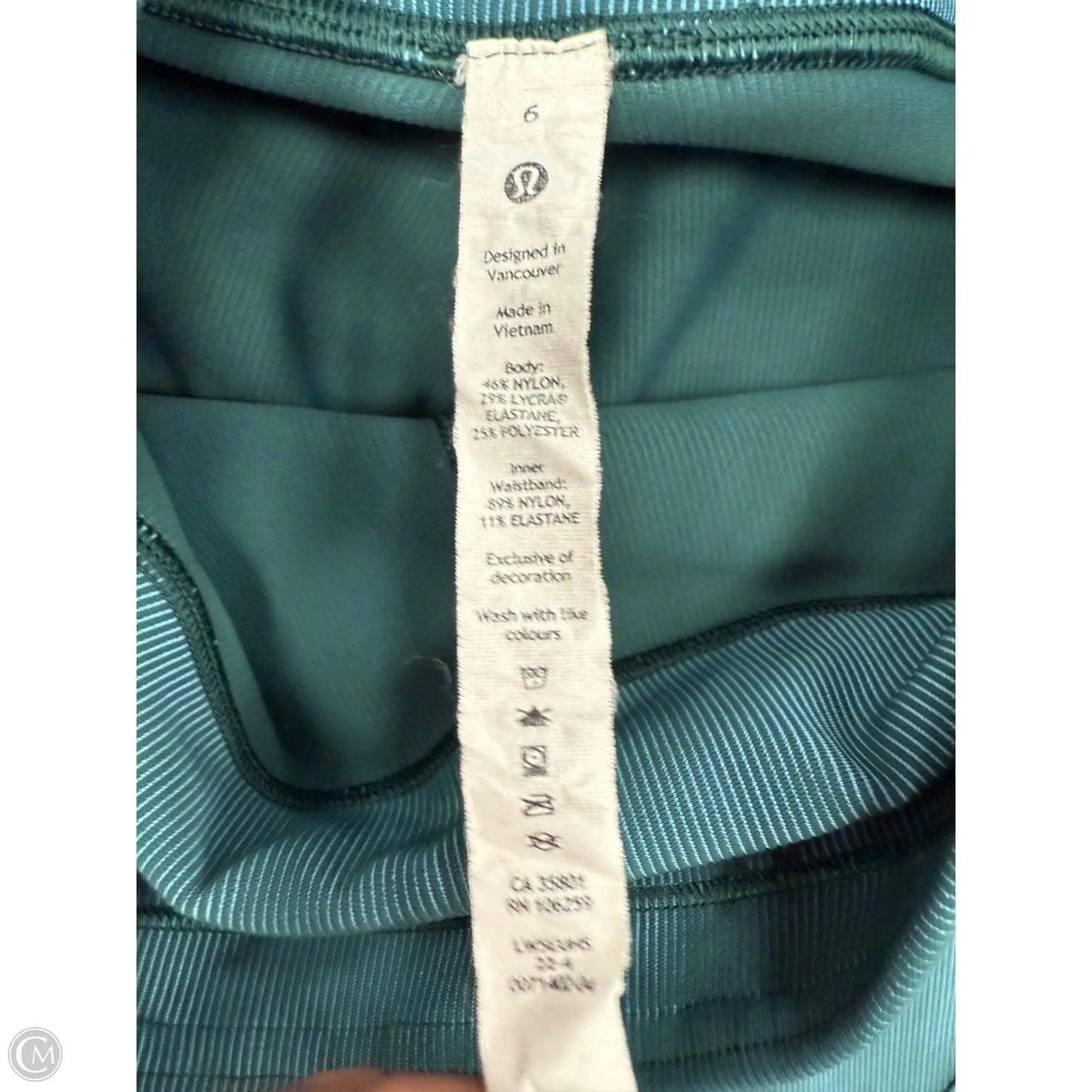 Athletic Leggings By Lululemon In Blue, Size: 6