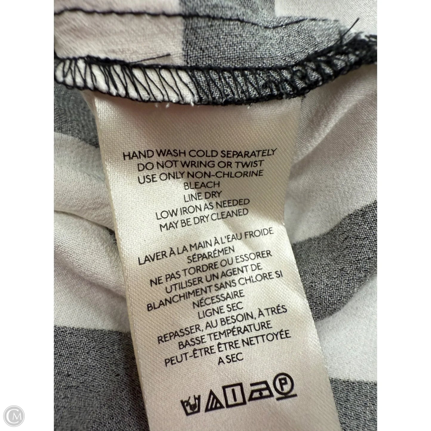 Top Short Sleeve By Maeve In Black & White, Size: M