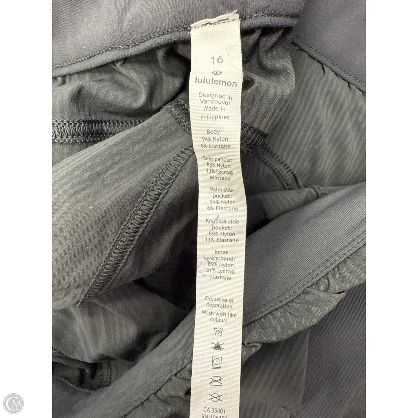 Athletic Pants By Lululemon In Grey, Size: 16