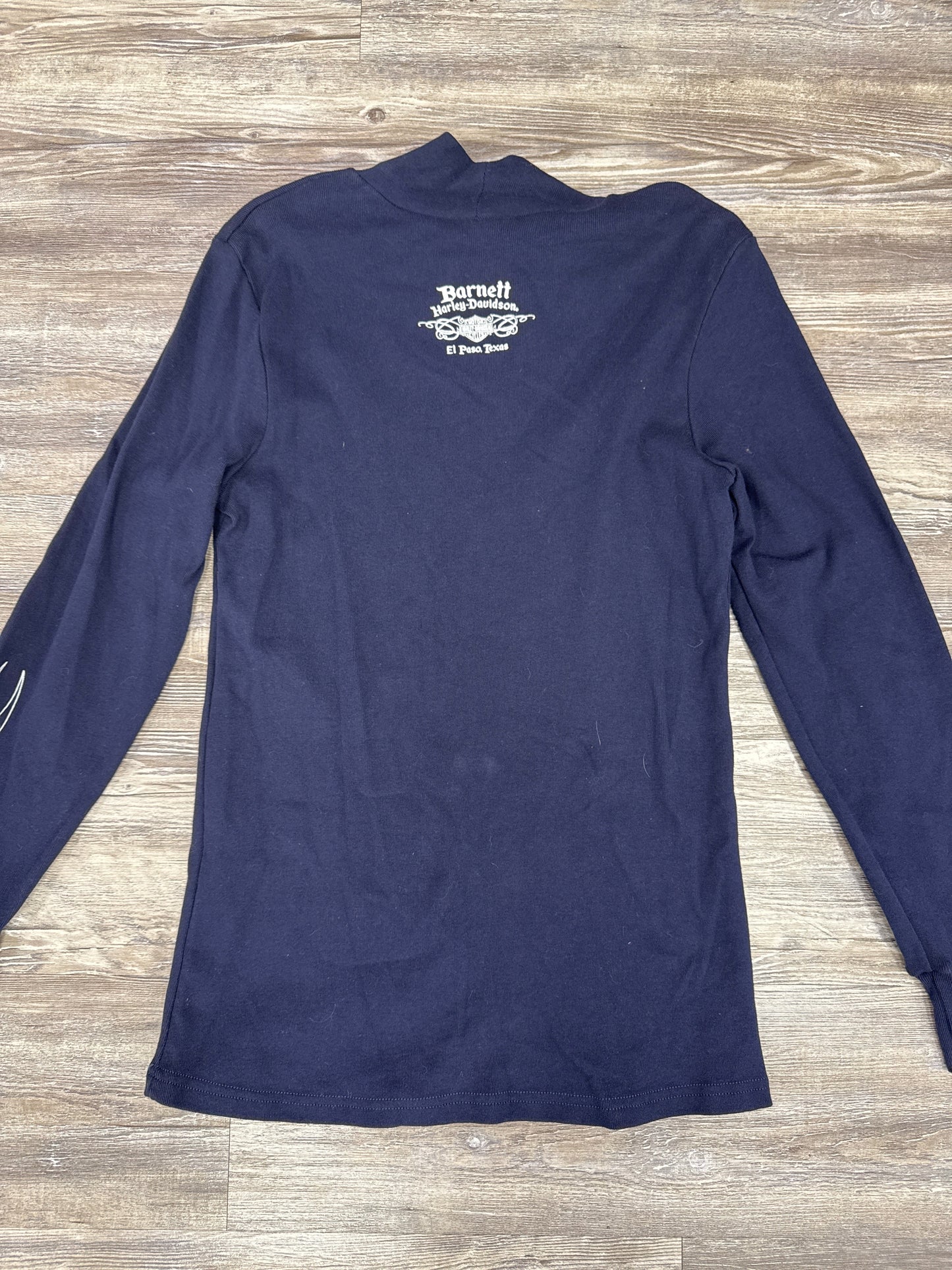 Top Long Sleeve By Harley Davidson In Navy, Size: L