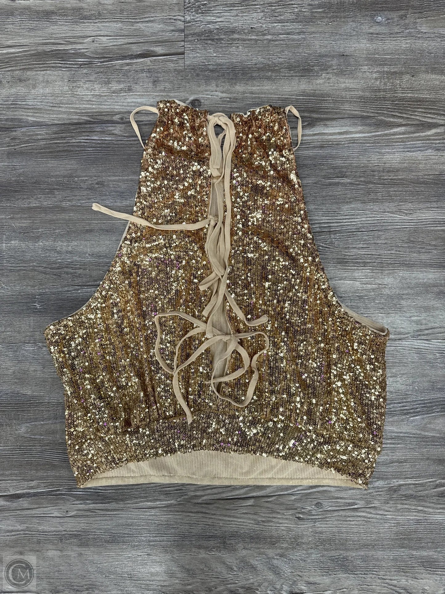 Top Sleeveless By Free People In Gold, Size: L