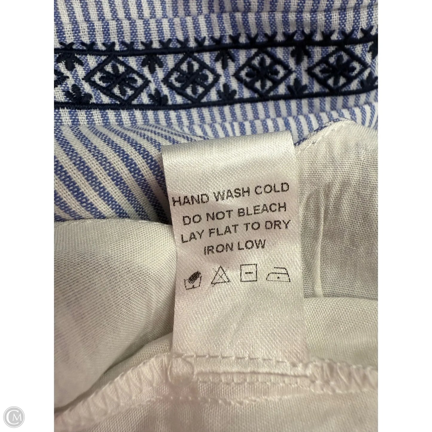 Jumpsuit Casual By White Birch In Blue & White, Size: 3x