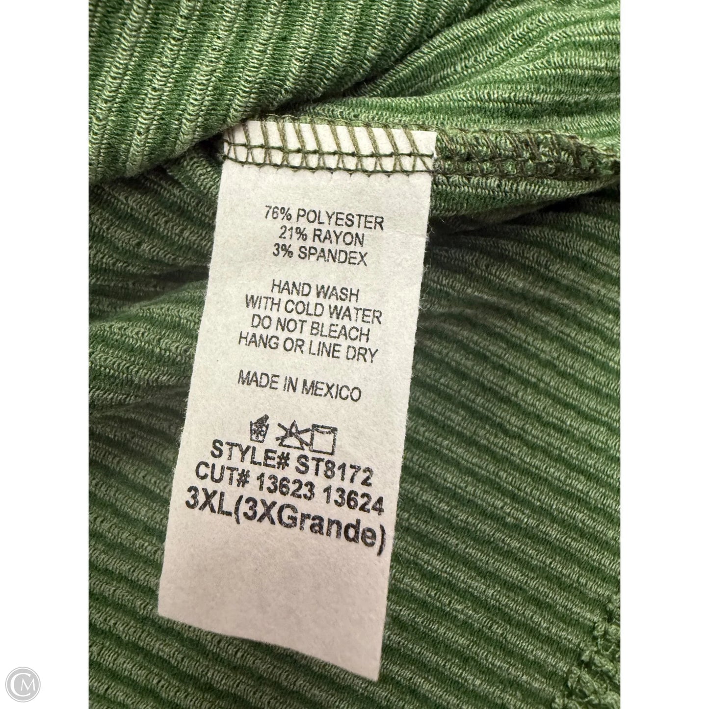 Top Short Sleeve By Blumin In Green, Size: 3x