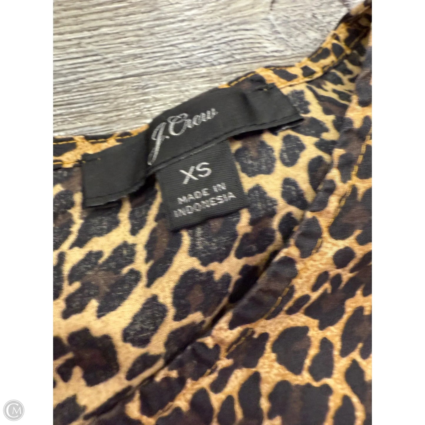 Top Short Sleeve By J. Crew In Animal Print, Size: Xs