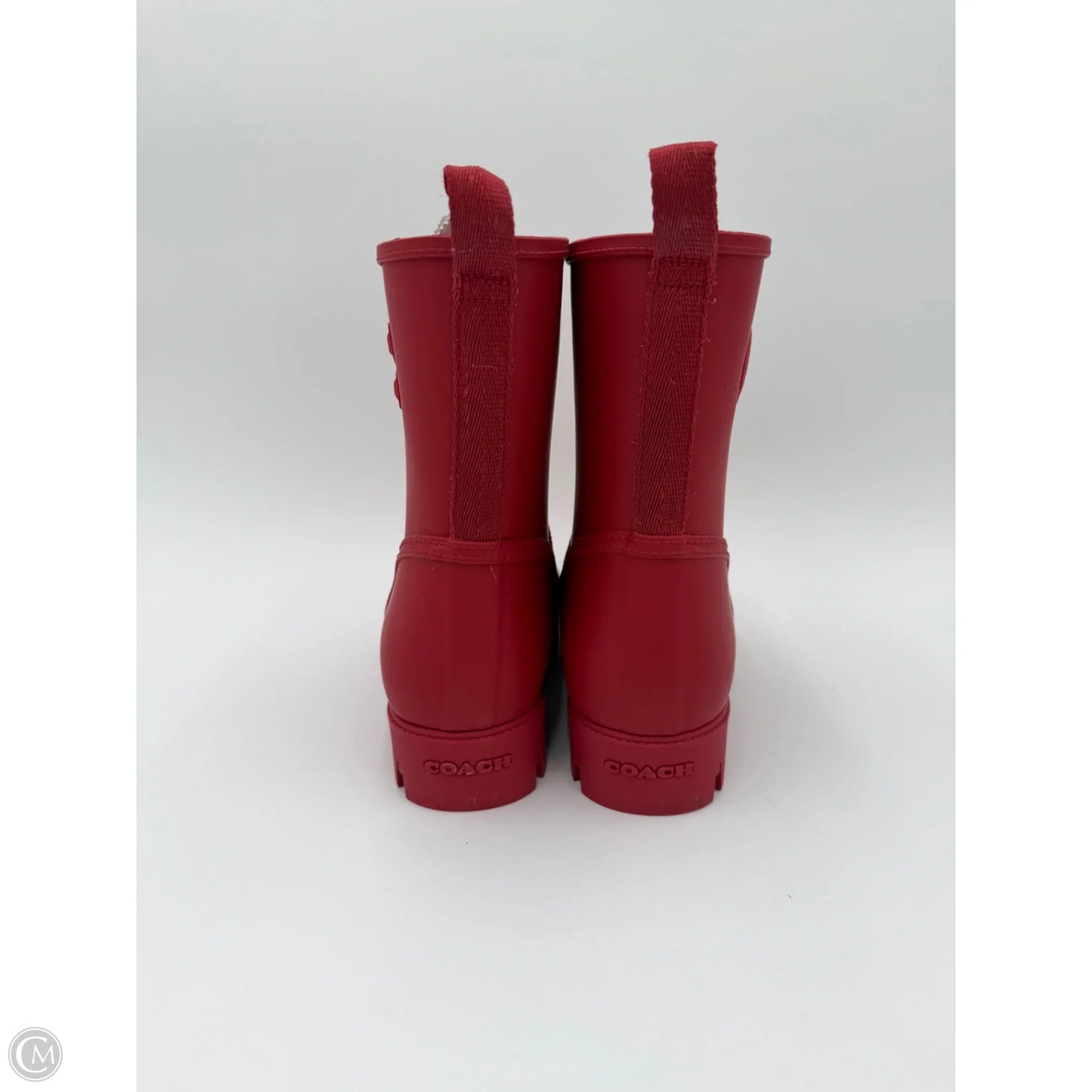 Boots Designer By Coach In Red, Size: 7