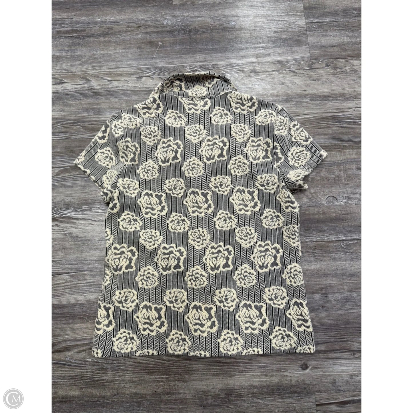 Top Short Sleeve By Maeve In Black & Cream, Size: S