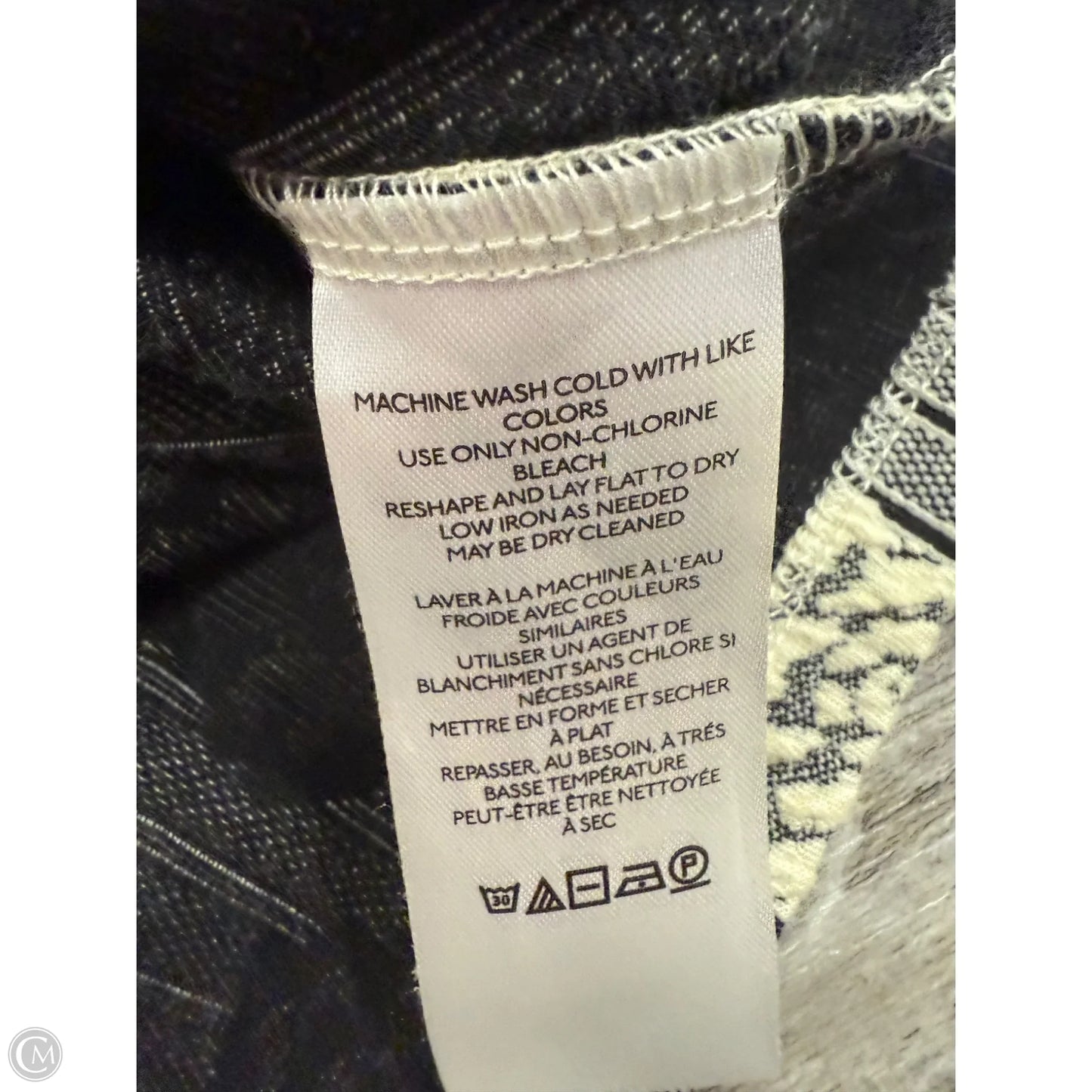 Top Short Sleeve By Maeve In Black & Cream, Size: S
