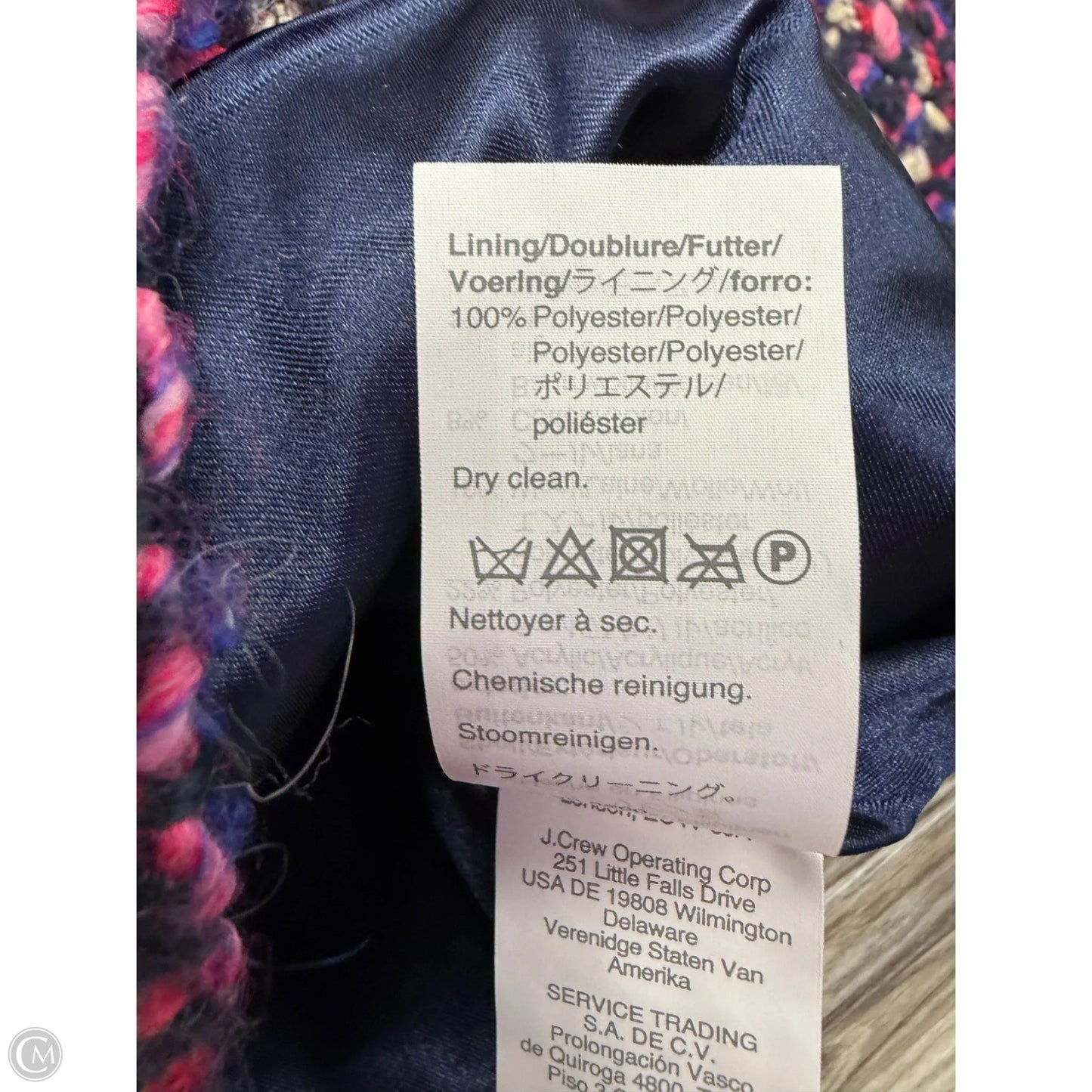 Jacket Other By J. Crew In Blue & Pink, Size: M