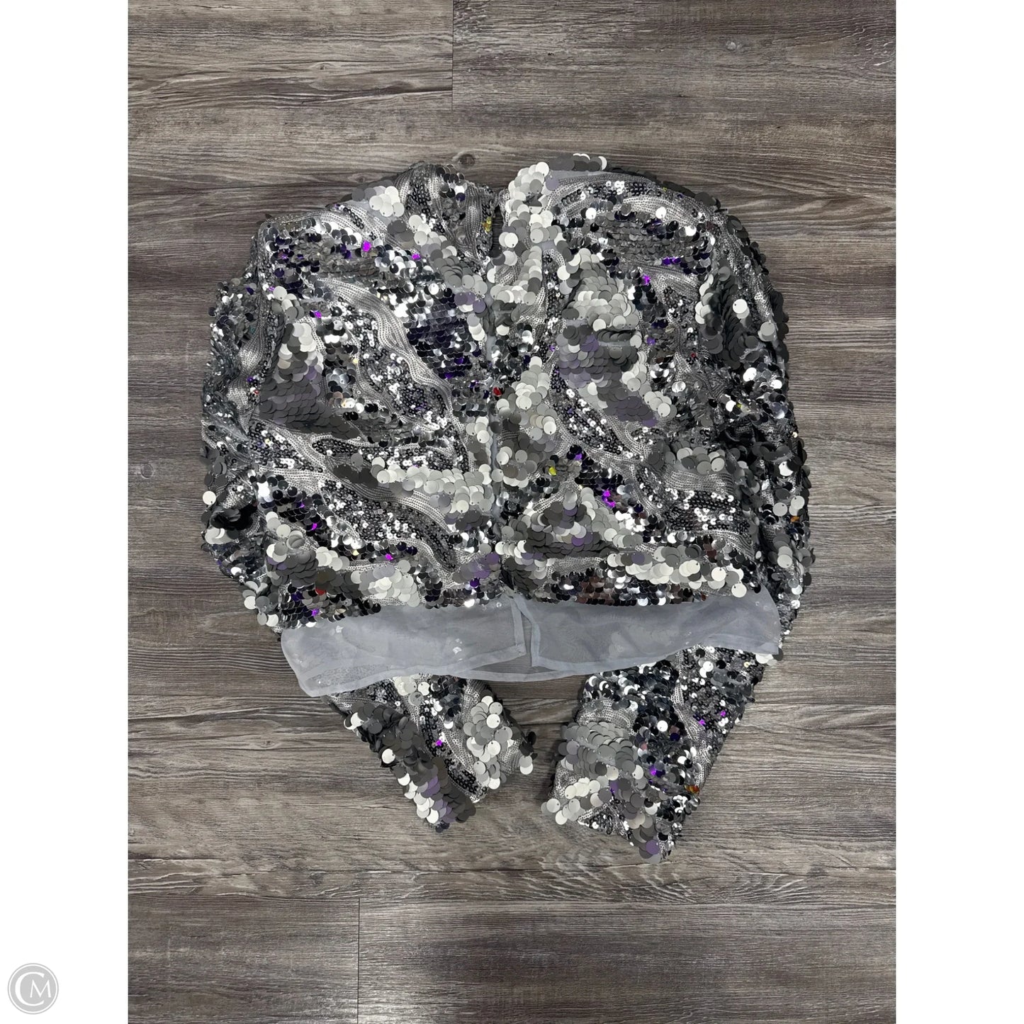 Top Long Sleeve By Sabina Musayev In Silver, Size: S