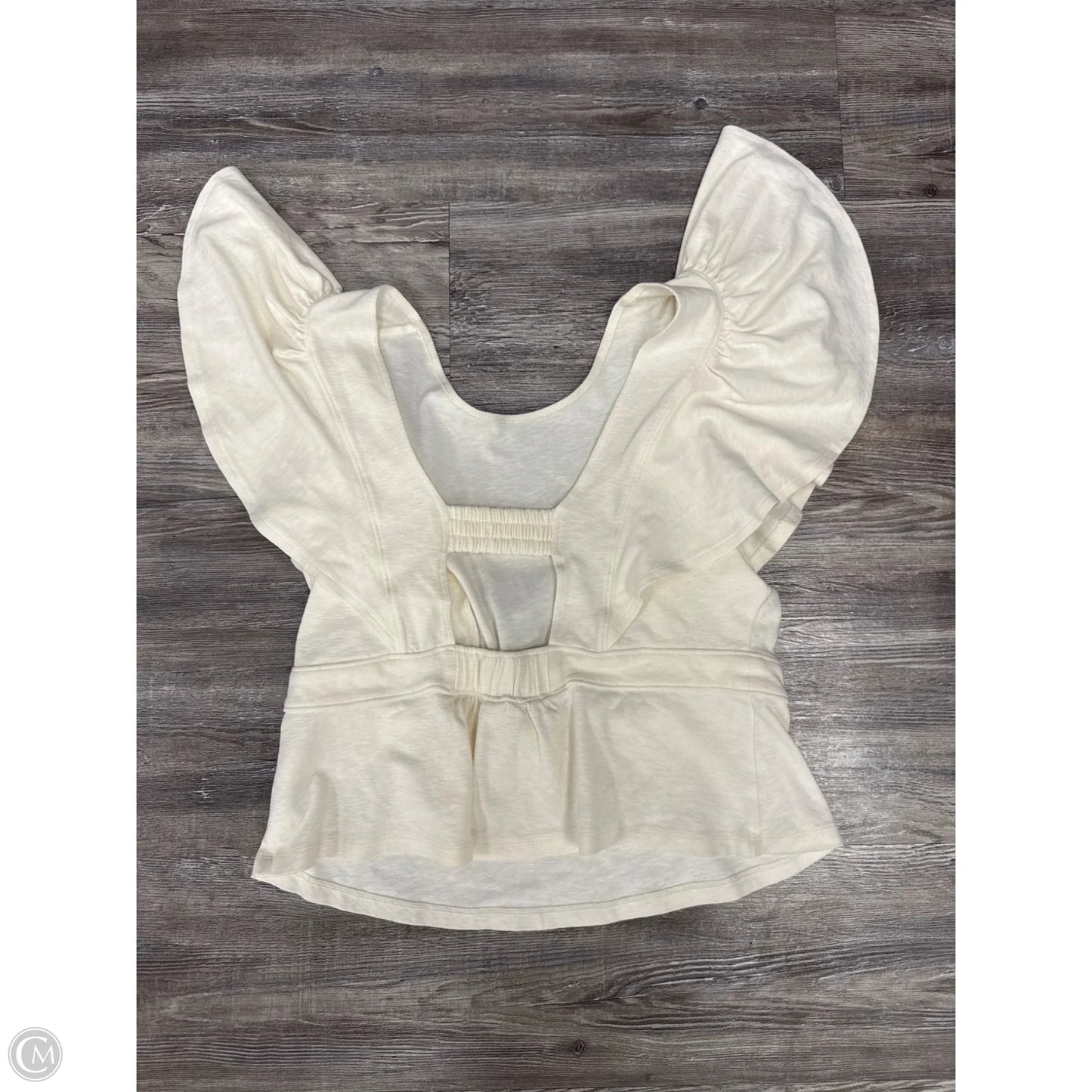 Top Short Sleeve By Banana Republic In White, Size: S