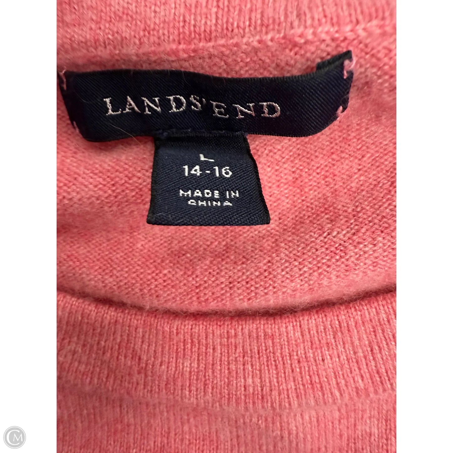 Sweater Cashmere By Lands End In Pink, Size: L
