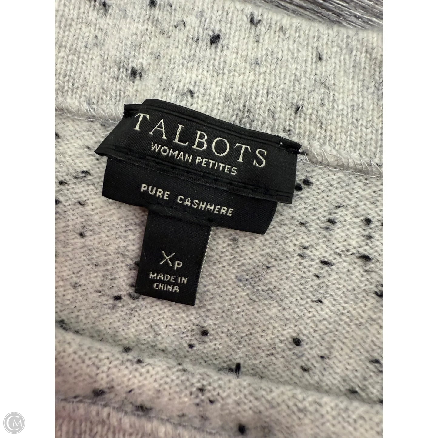 Sweater Cashmere By Talbots In Grey, Size: Xlp