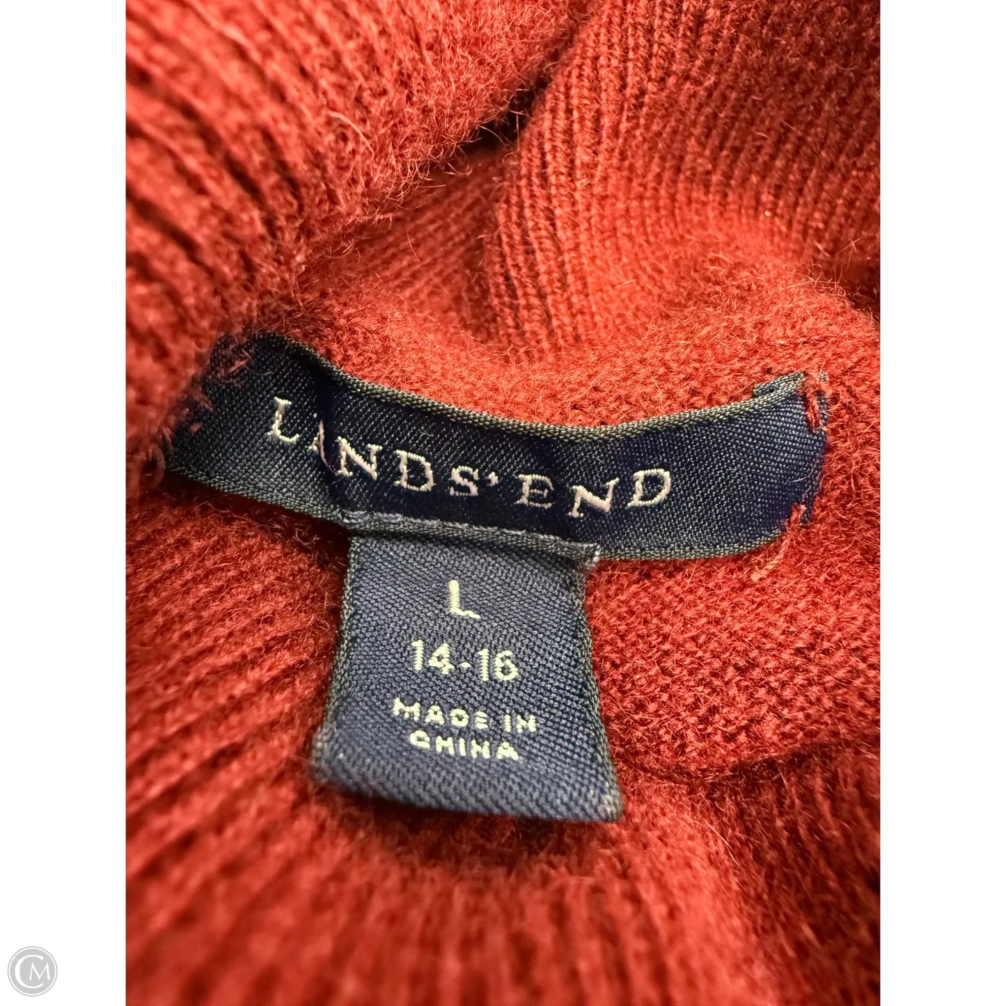 Sweater Cashmere By Lands End In Red, Size: L