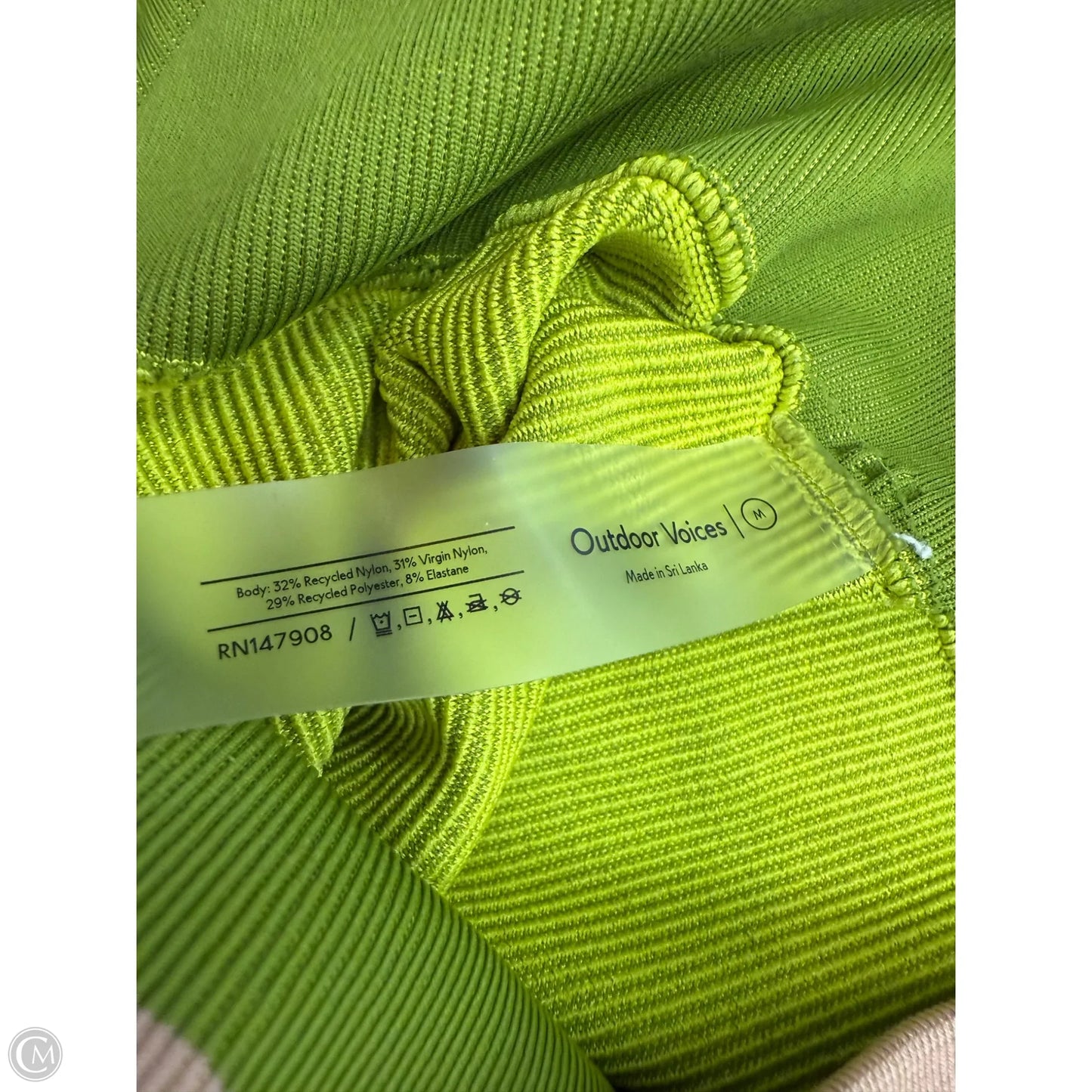 Athletic Leggings By Outdoor Voices In Green, Size: S