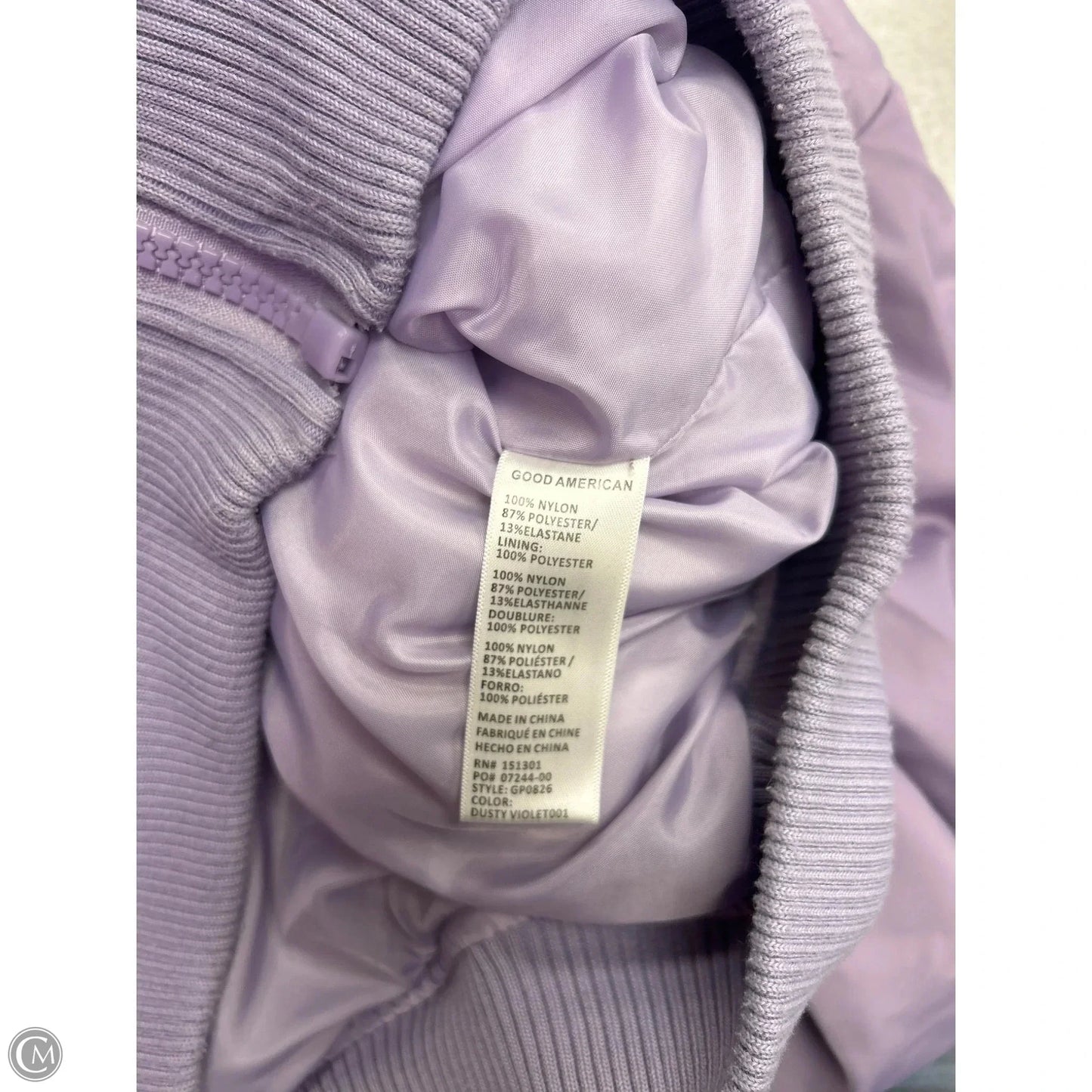 Jacket Designer By Good American In Purple, Size: S