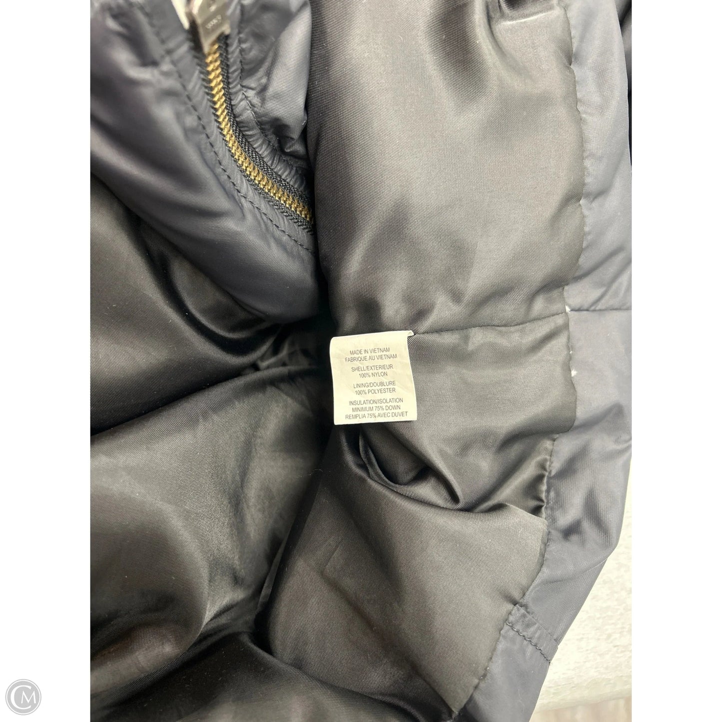 Jacket Puffer & Quilted By Theory In Black, Size: M