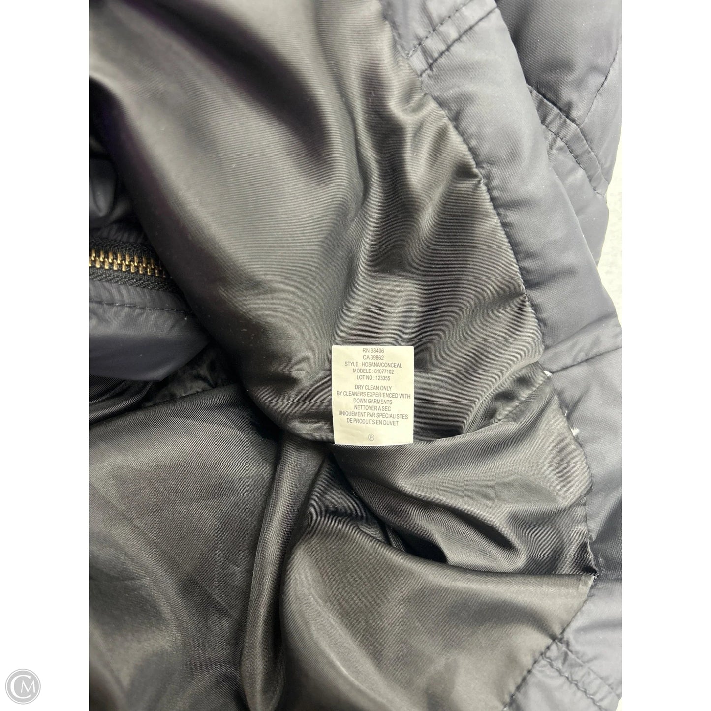 Jacket Puffer & Quilted By Theory In Black, Size: M