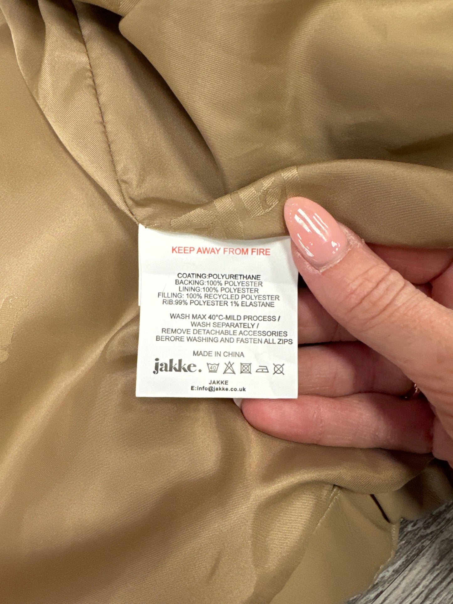 Jacket Puffer & Quilted By Jakke In Tan, Size: Xs