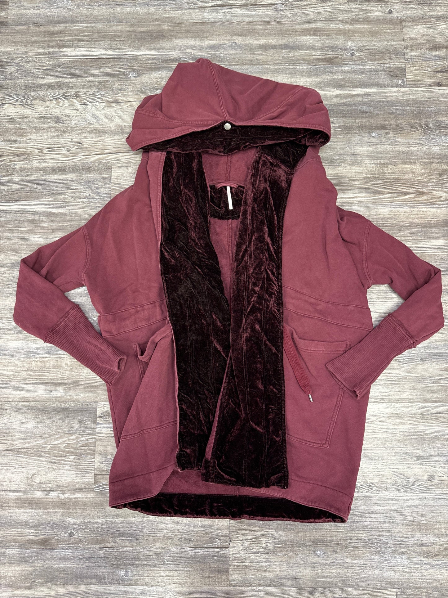 Sweater Cardigan By Free People In Maroon, Size: M