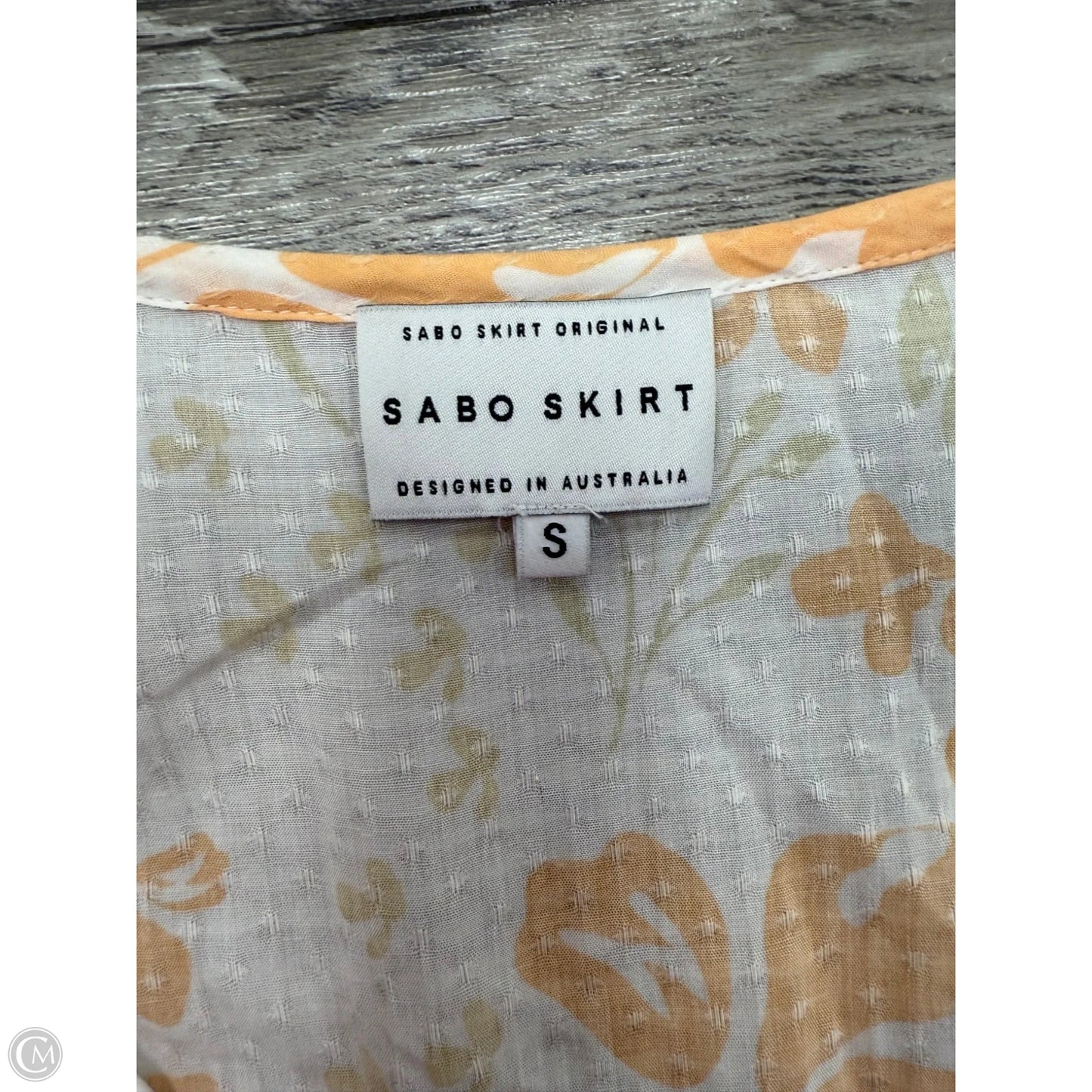 Dress Casual Short By Sabo In Orange & White, Size: S