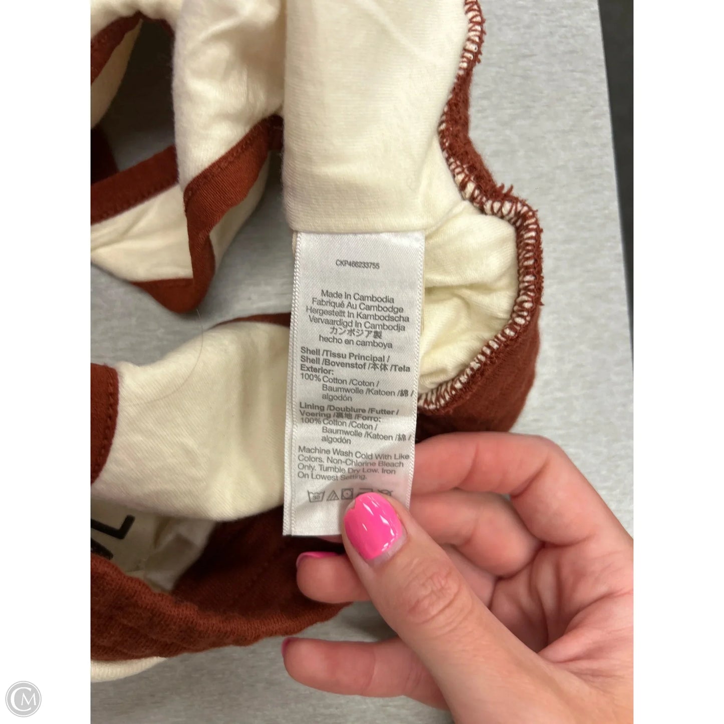 Athletic Bra By Madewell In Cream & Tan, Size: S