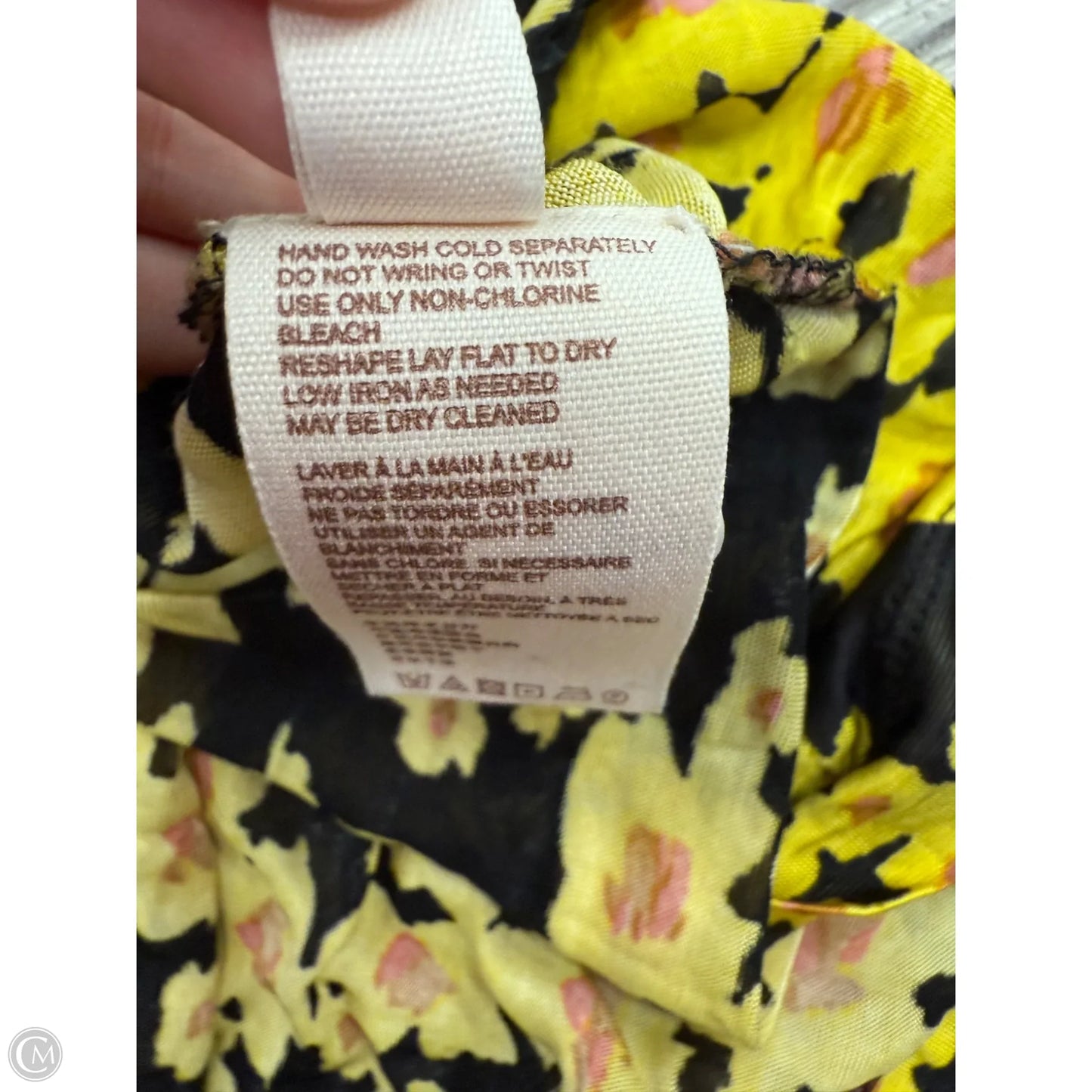 Dress Casual Short By Free People In Black & Yellow, Size: M