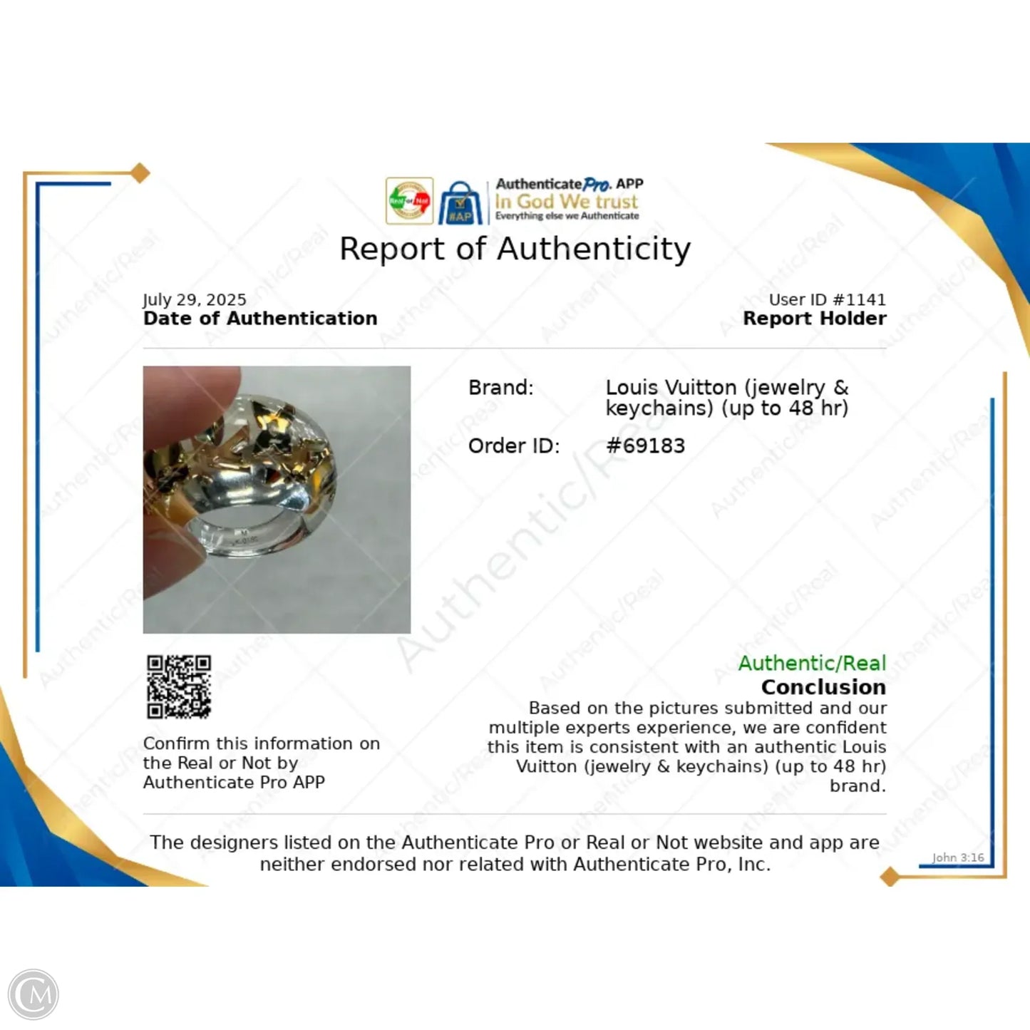 Ring Luxury Designer By Louis Vuitton, Size: 6