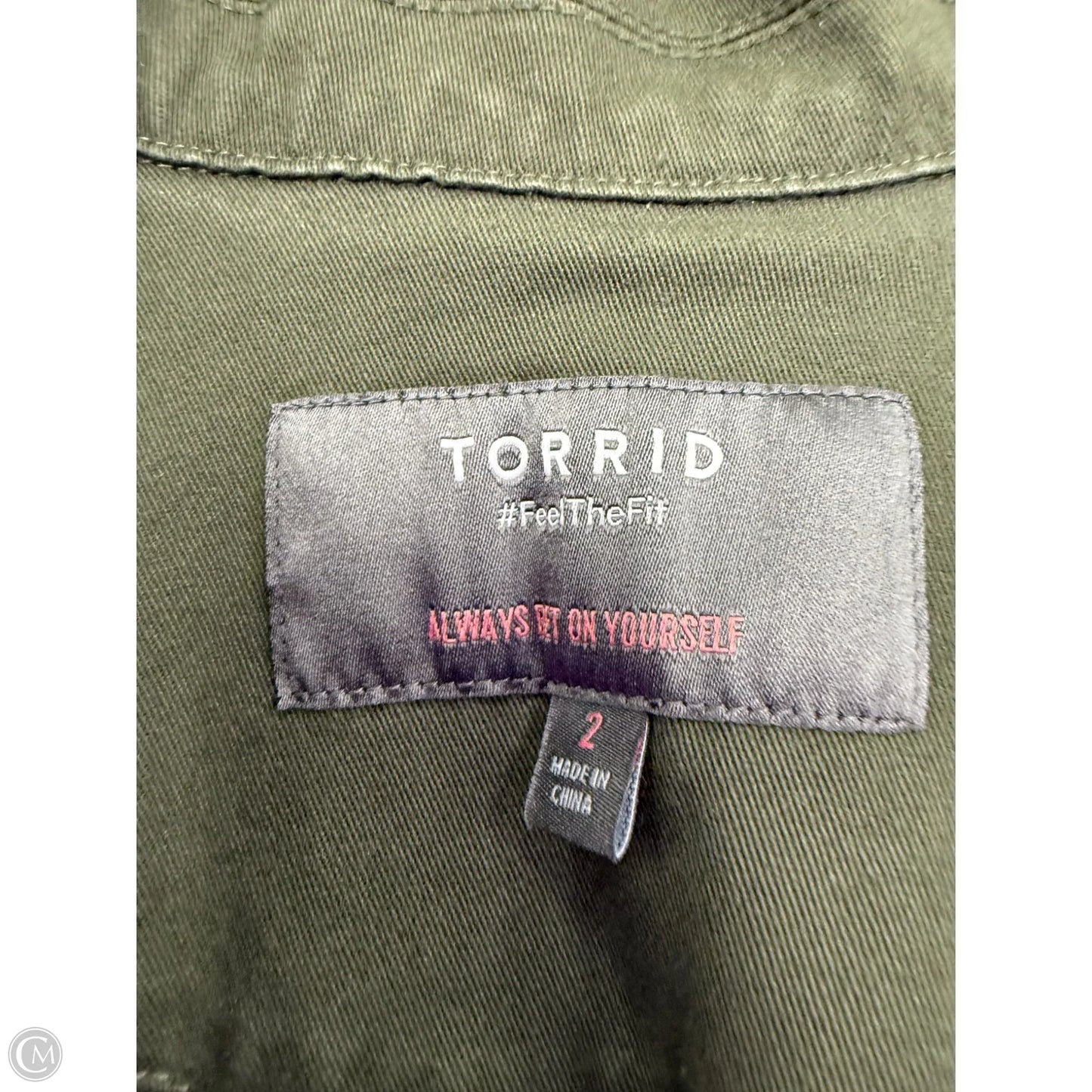 Jacket Utility By Torrid In Green, Size: 2x