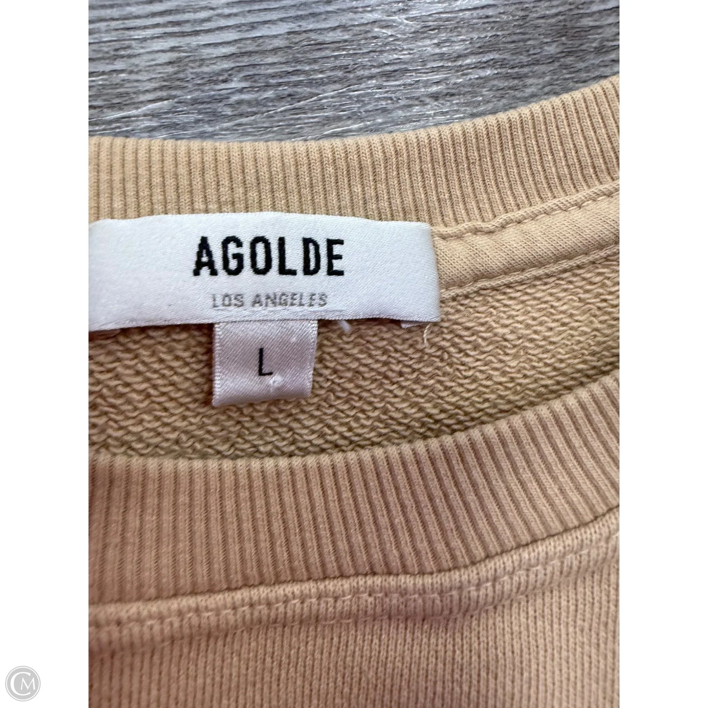 Sweatshirt Crewneck By Agolde In Tan, Size: L