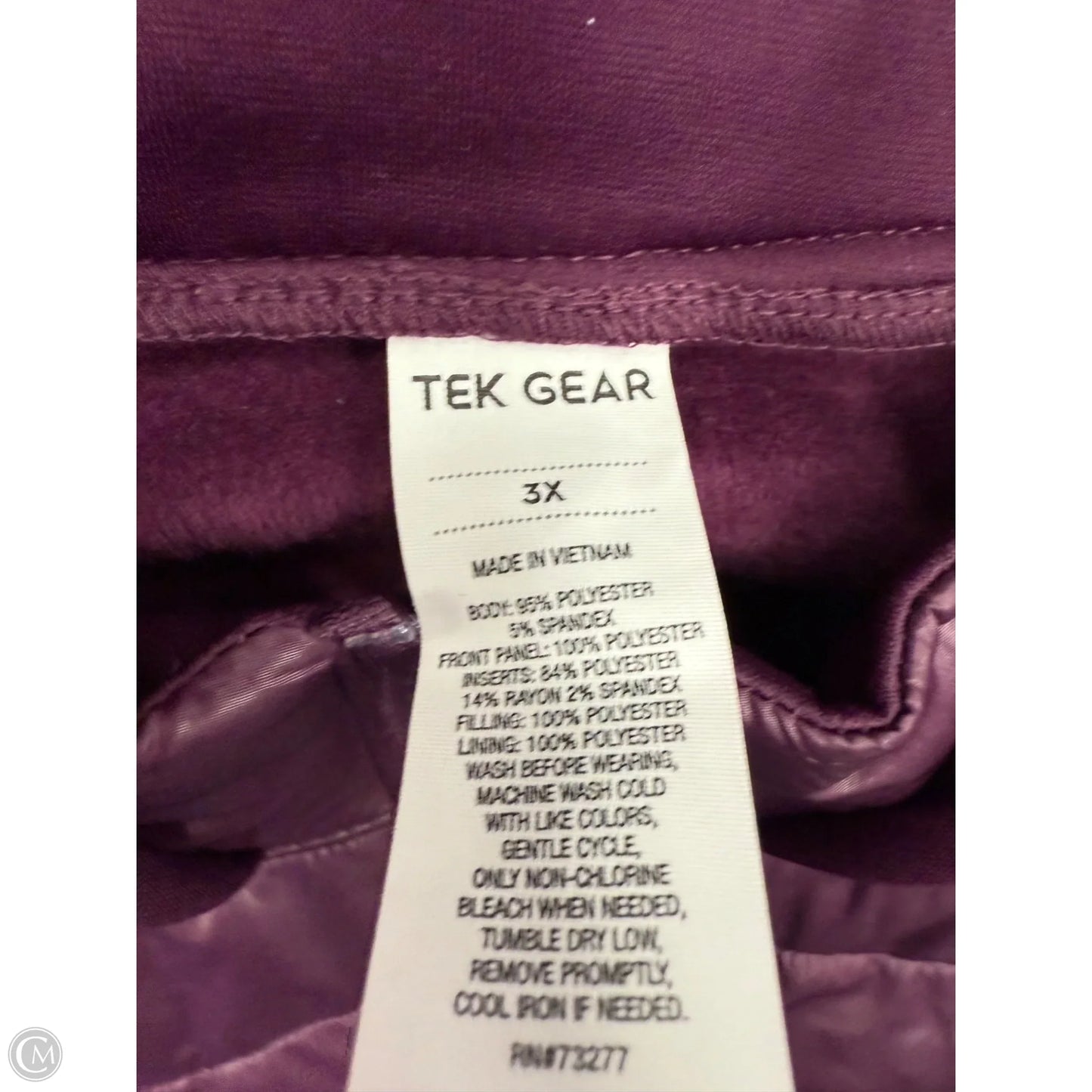 Jacket Fleece By Tek Gear In Purple, Size: 3x
