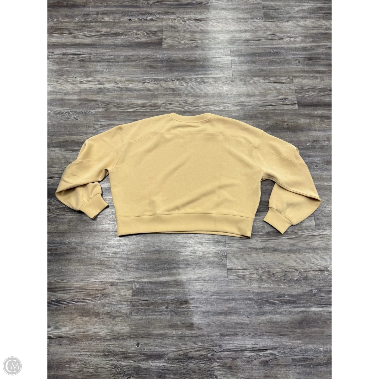 Athletic Sweatshirt Crewneck By Lululemon In Tan, Size: M