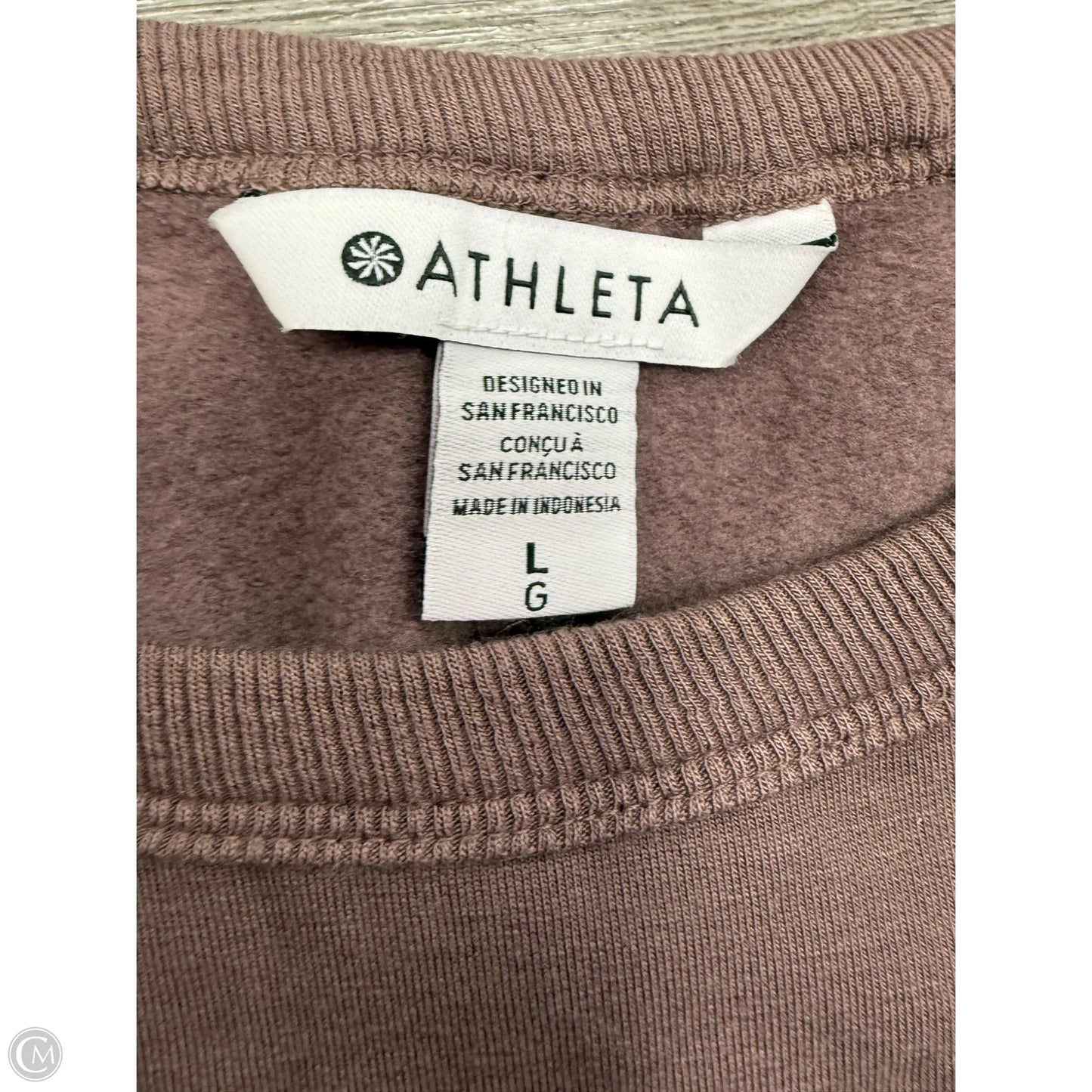 Athletic Top Long Sleeve Crewneck By Athleta In Mauve, Size: L