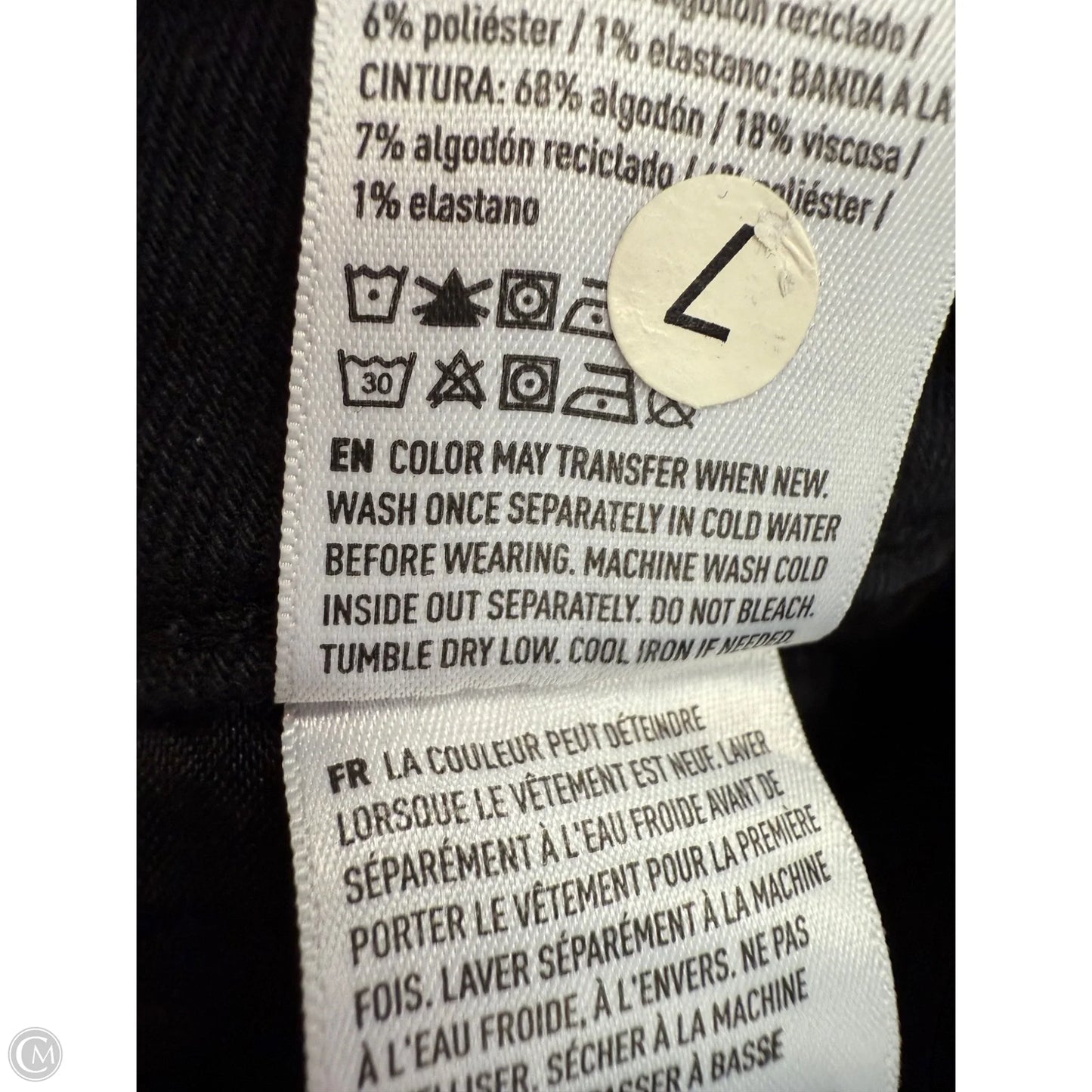 Jeans Wide Leg By American Eagle In Black Denim, Size: 10