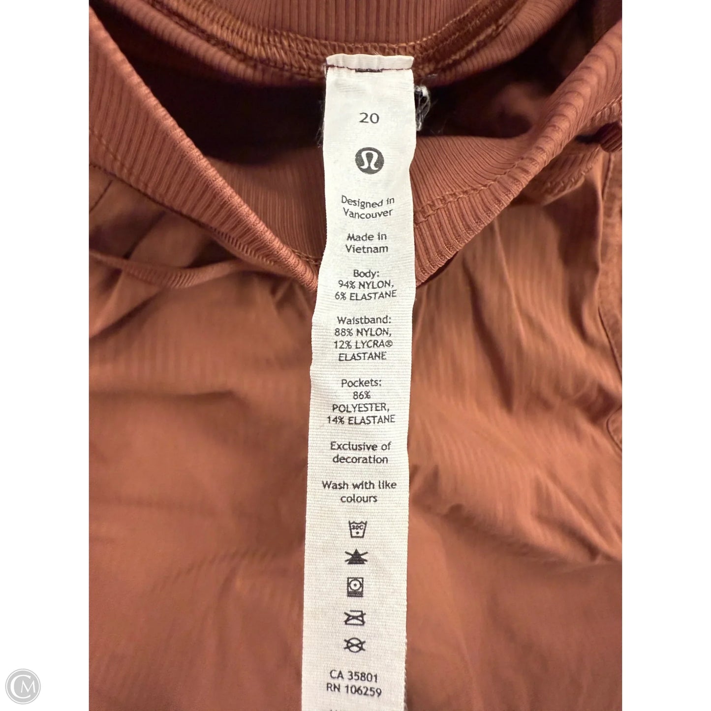 Athletic Pants By Lululemon In Brown, Size: 20