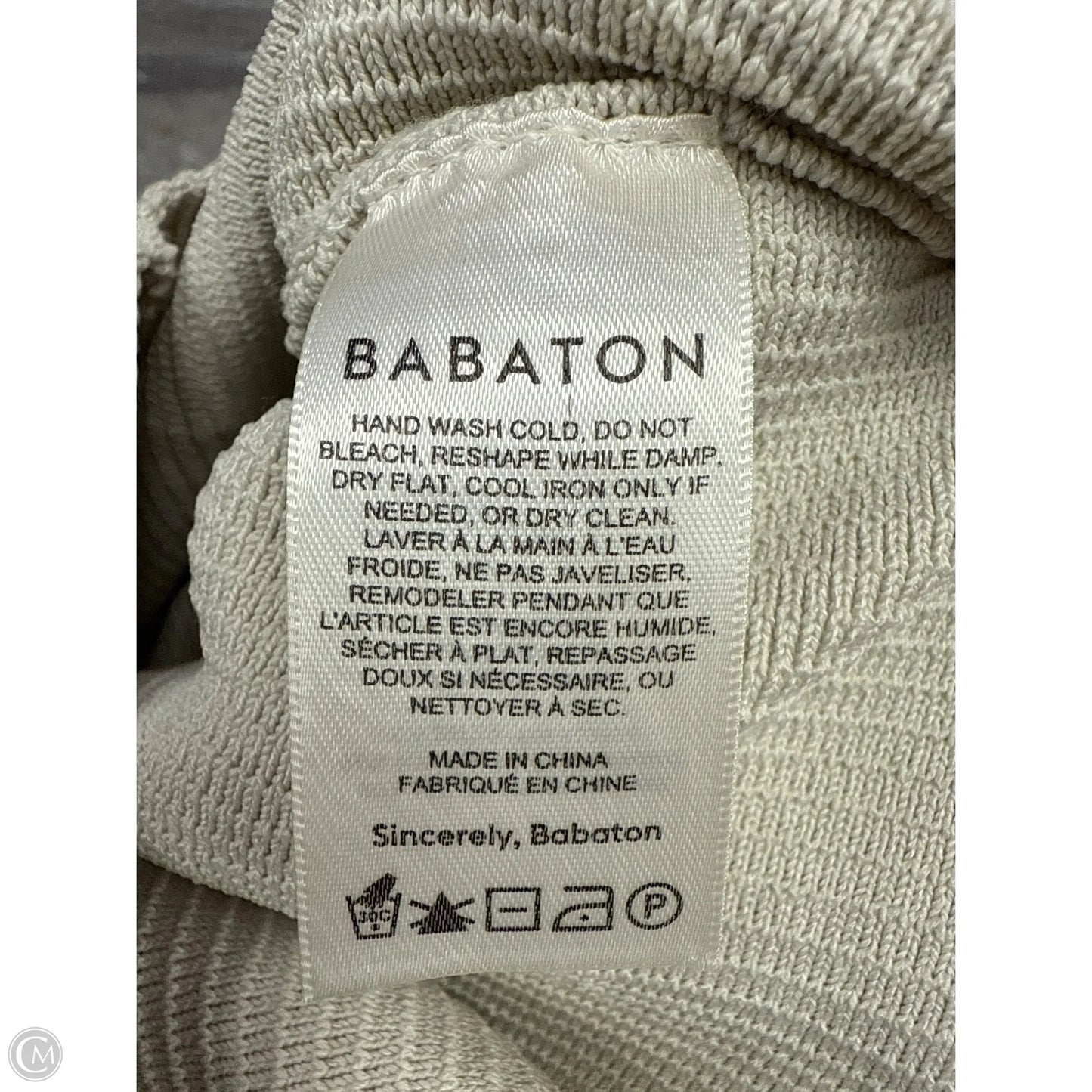 Top Sleeveless By Babaton In Taupe, Size: M