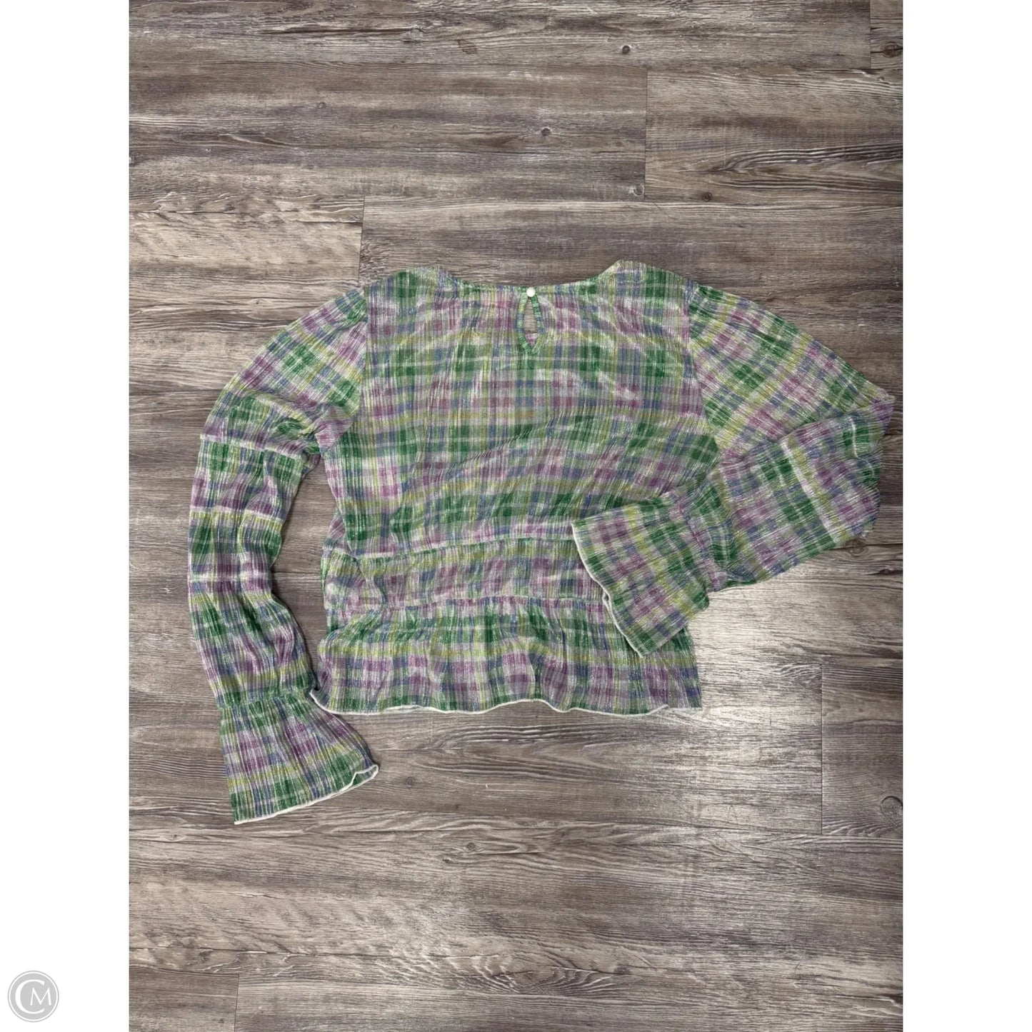 Top Long Sleeve By Porridge In Plaid Pattern, Size: Xl