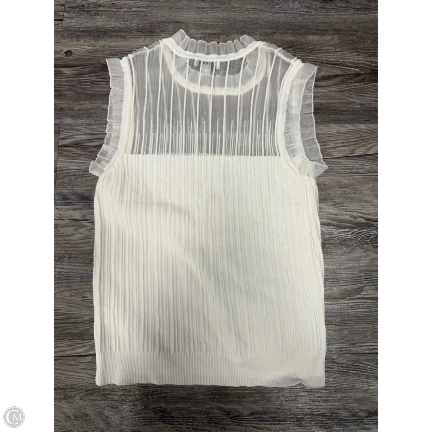 Top Short Sleeve By Current Air In White, Size: S