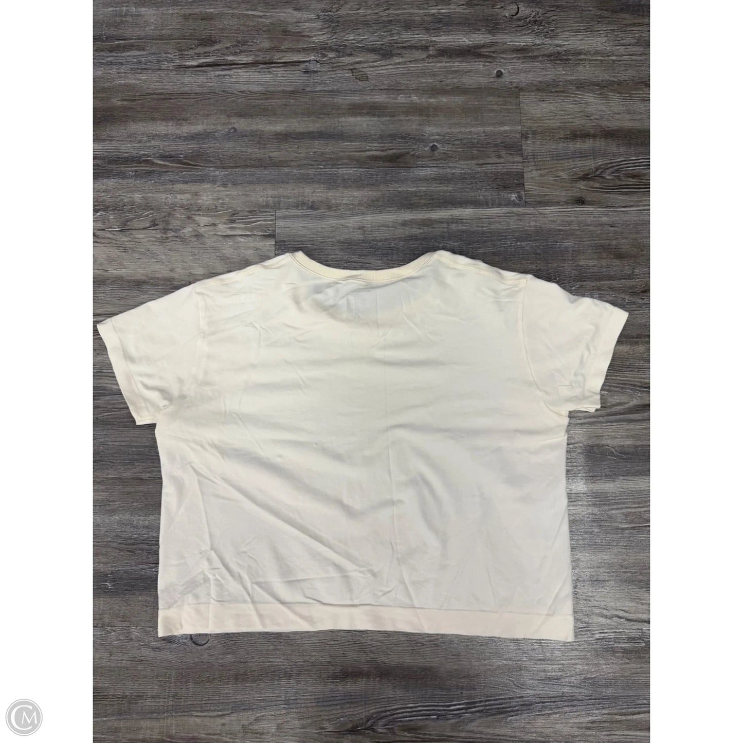 Athletic Top Short Sleeve By Athleta In Tan, Size: M