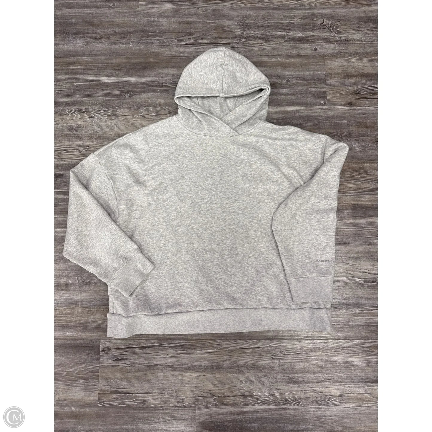 Athletic Sweatshirt Hoodie By Fabletics In Grey, Size: 2x