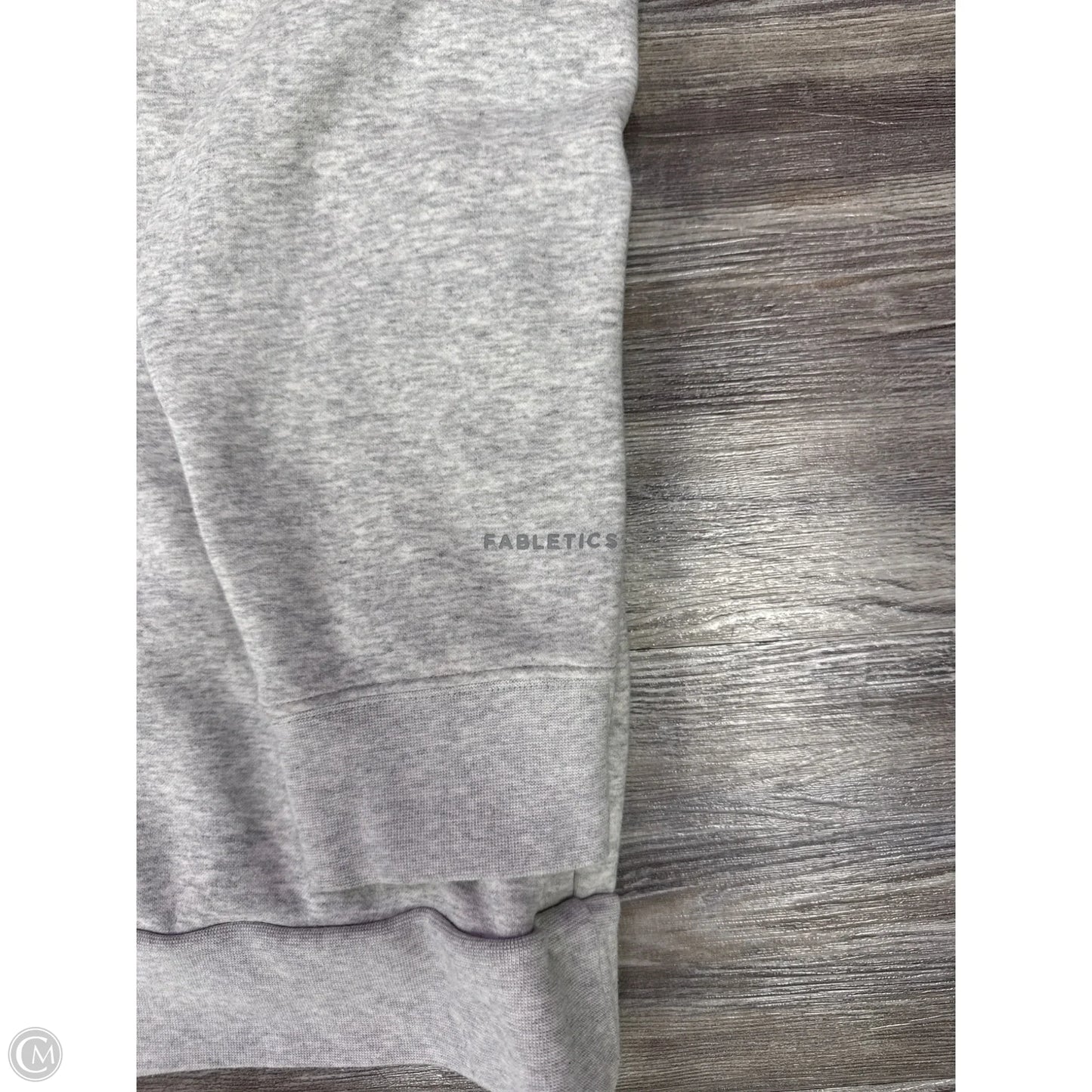 Athletic Sweatshirt Hoodie By Fabletics In Grey, Size: 2x