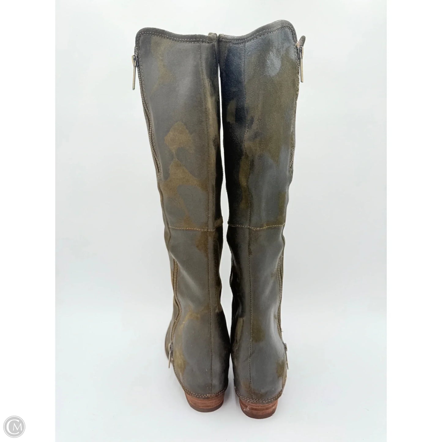 Boots Knee Heels By Donald Pliner In Camouflage Print, Size: 10