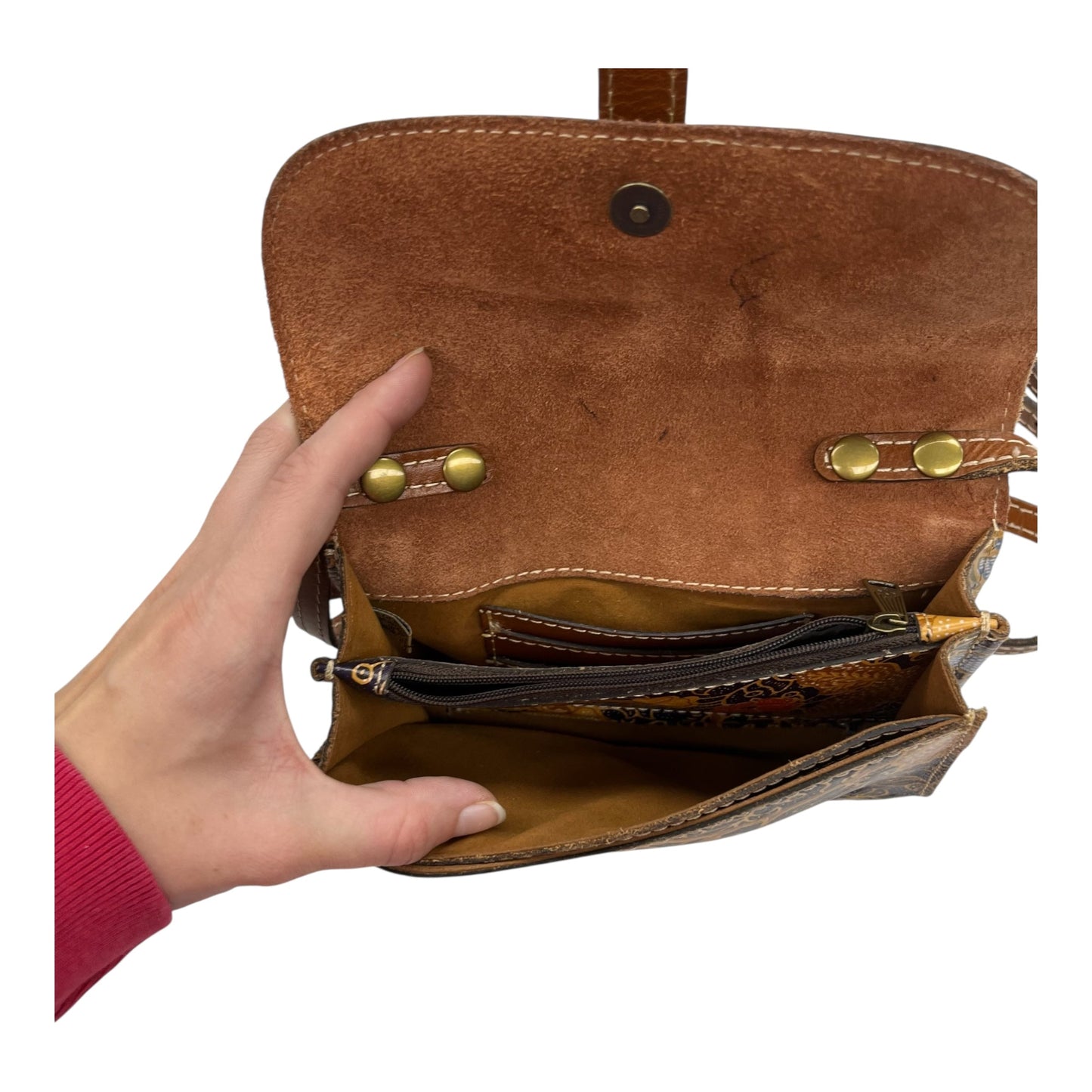 Crossbody Designer By Patricia Nash In Brown, Size:Medium