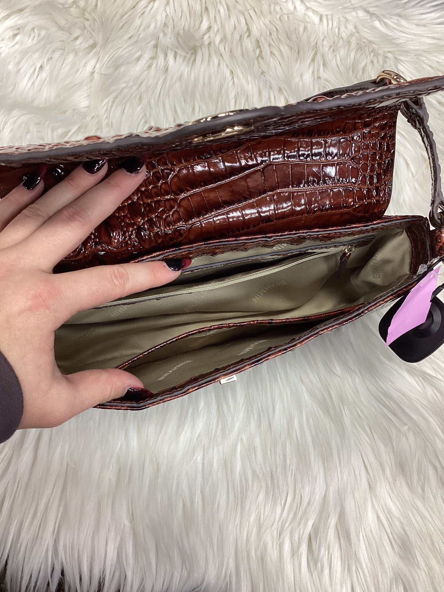 Handbag Designer By Brahmin In Brown, Size:Medium